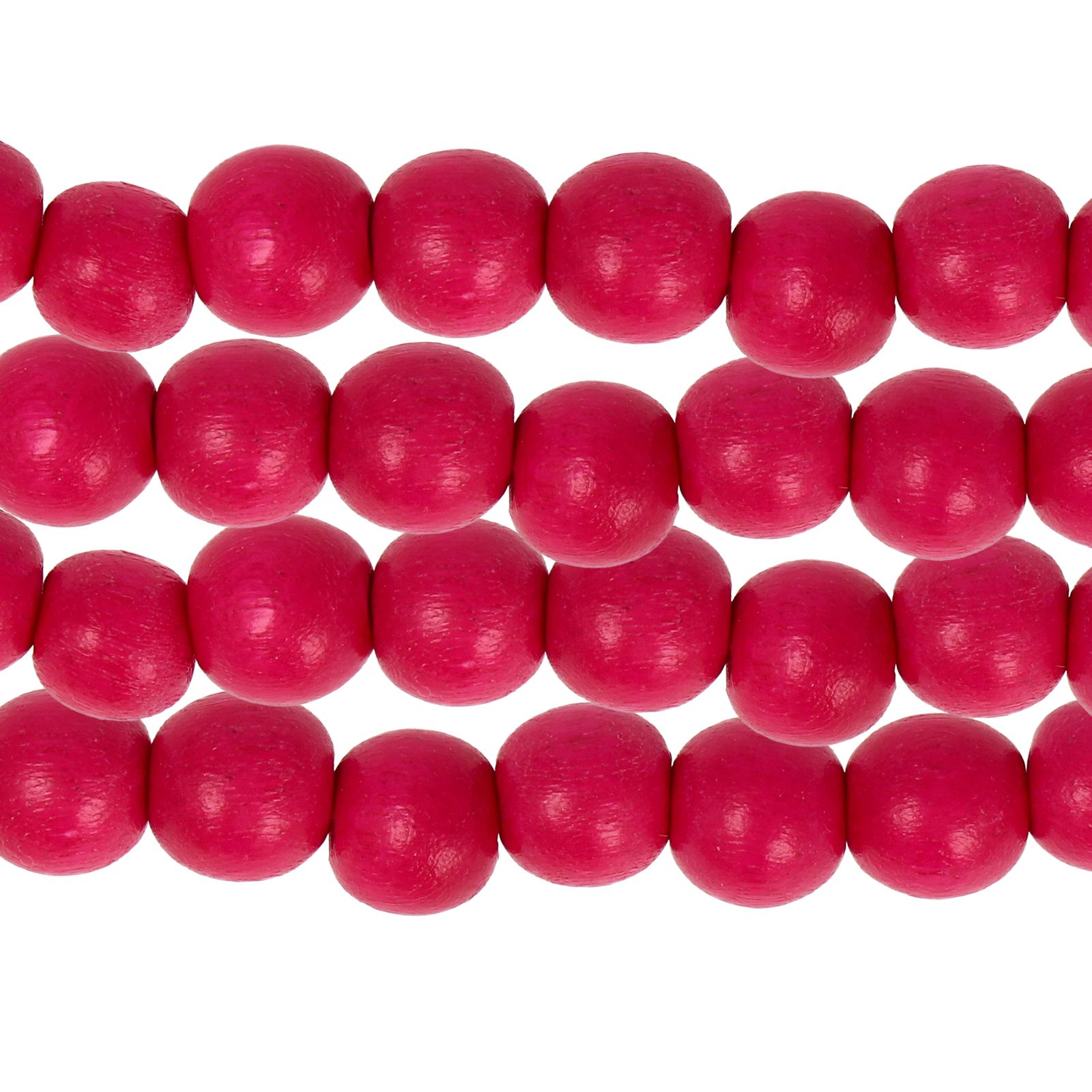 dyed wood beads - fuchsia 8mm | 16-inch strand