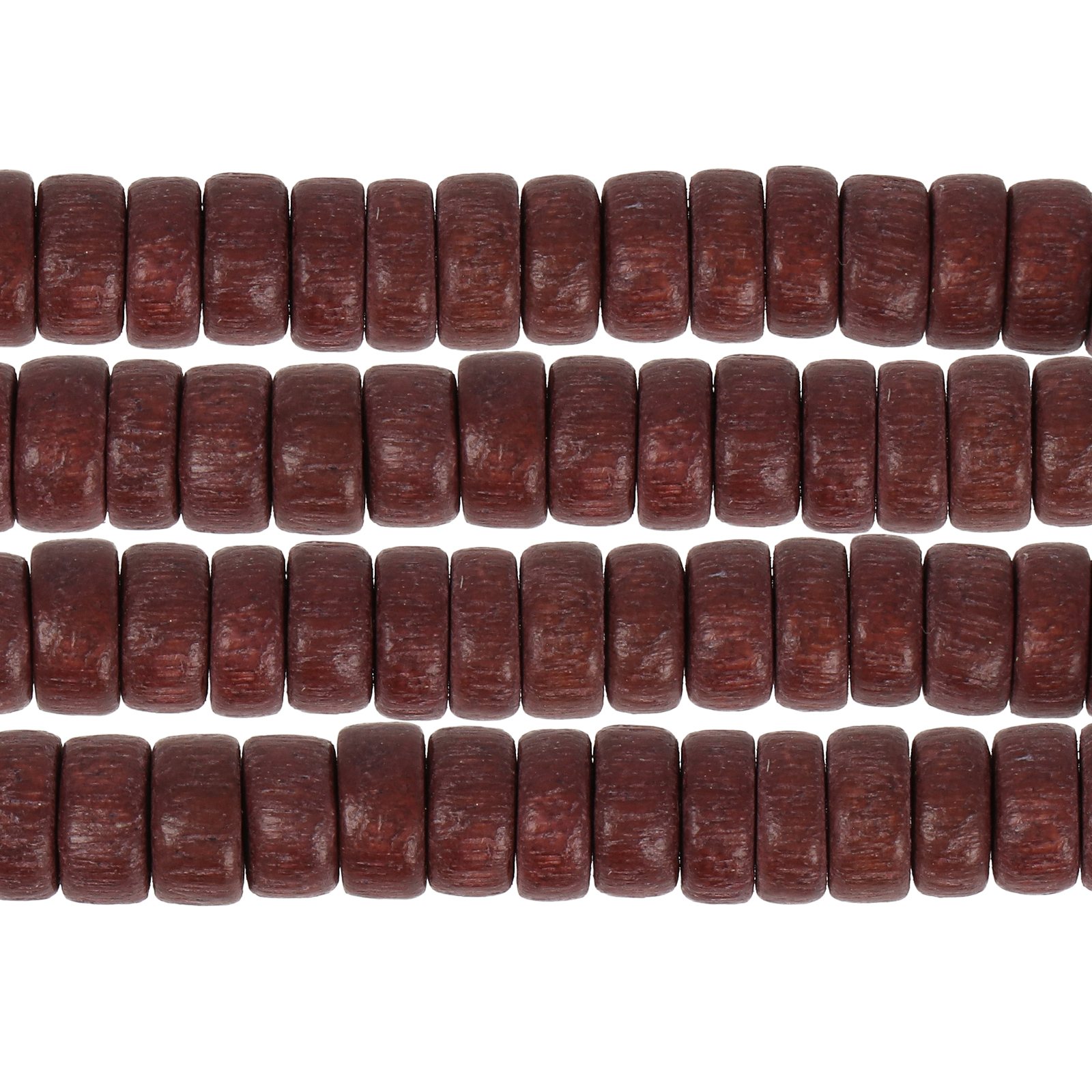 dyed wood beads - chocolat heishi 8x4mm | 16-inch strand