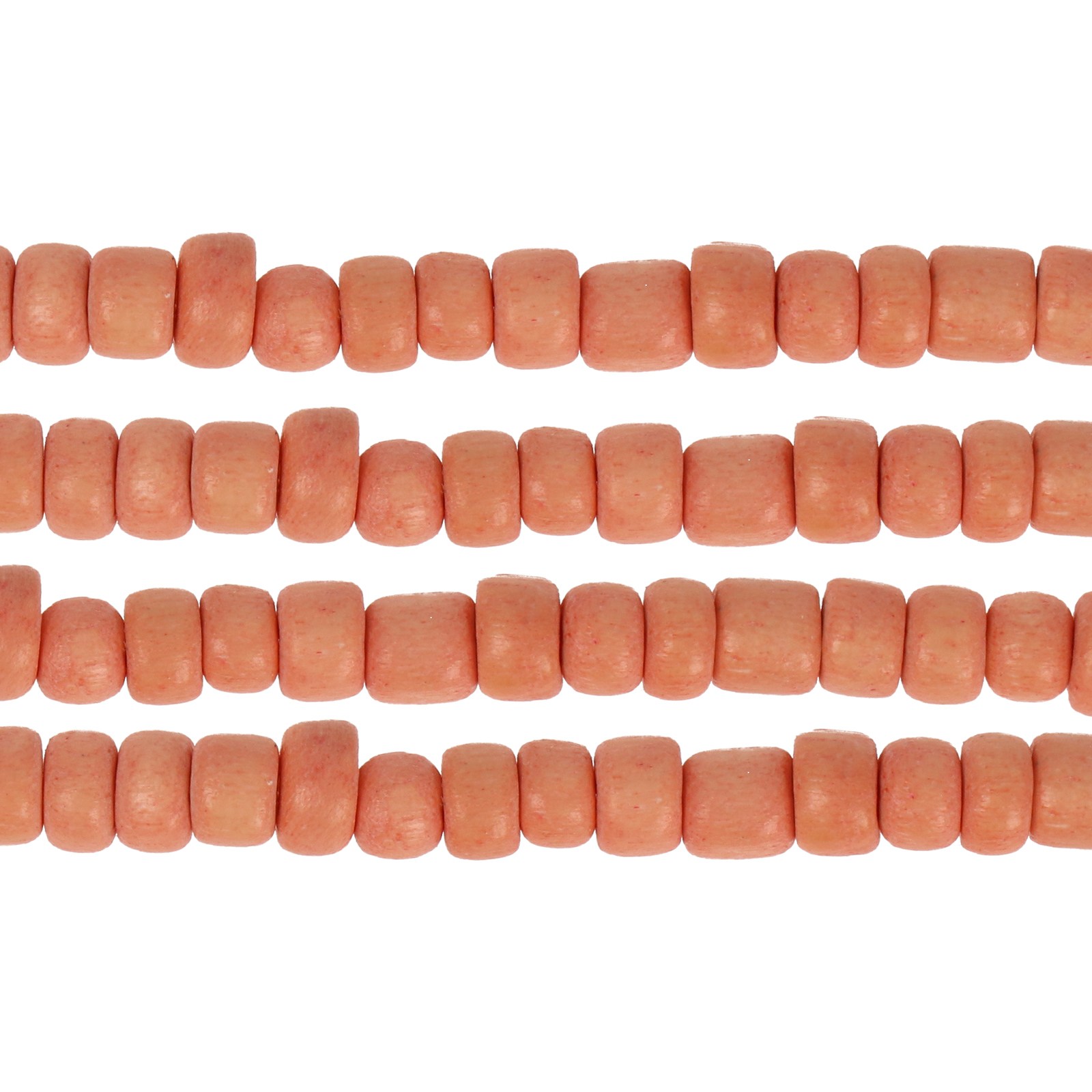 dyed wood beads - orange heishi 5x4mm | 16-inch strand