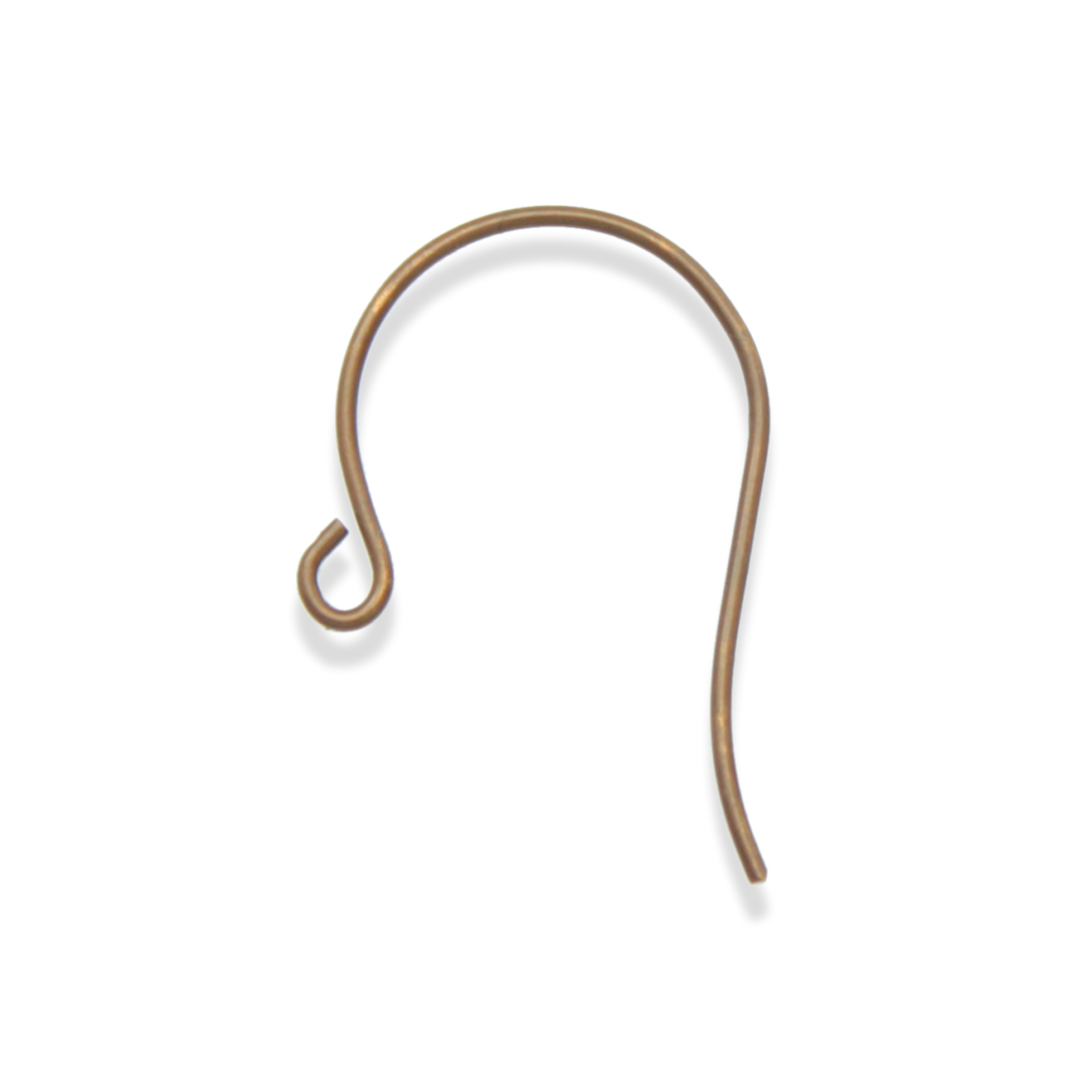 vintaj natural brass round loop earwire 17mm | 2pc