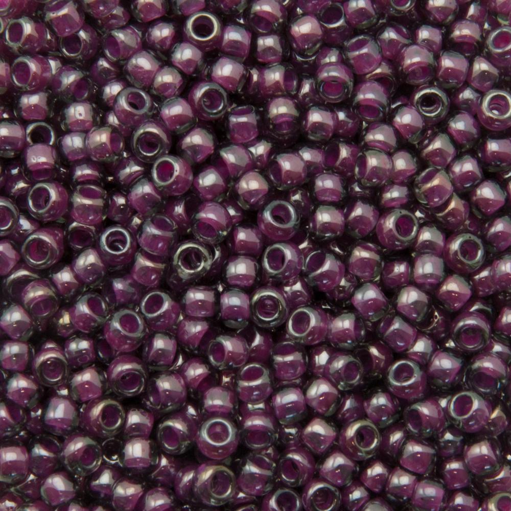 rocaille toho seed beads 8/0 inside color grey/magenta lined (1076) | 10gr