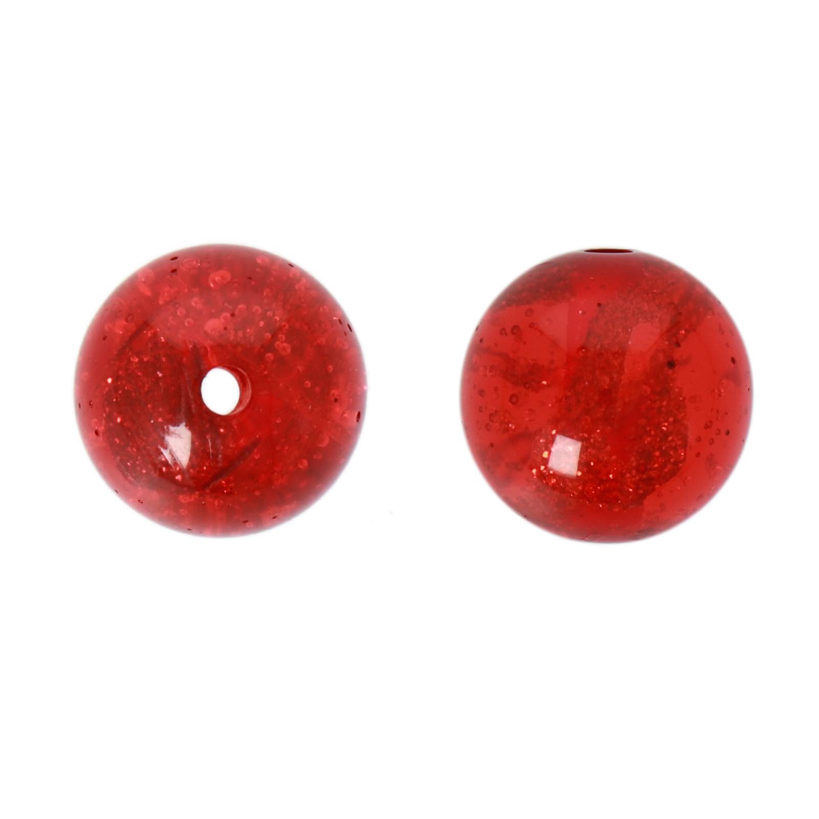 synthetische runde gold leaf - rot - glatt 12mm | 8st