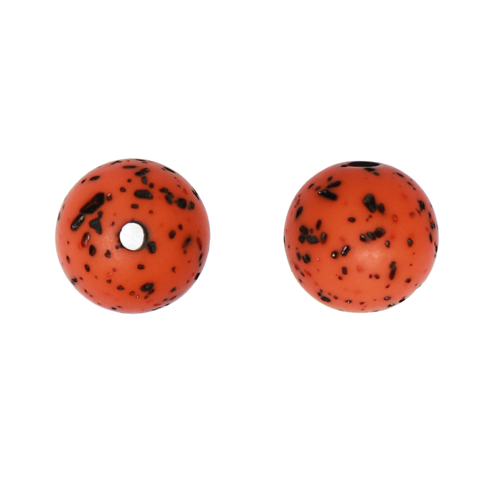 orange terrazzo resin smooth round 10mm | 10pc