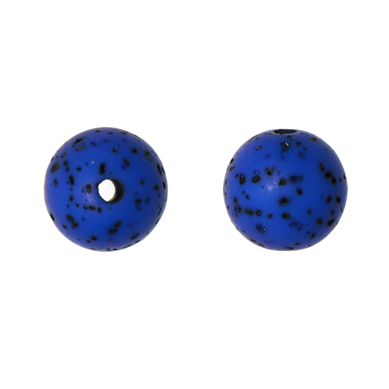 blue terrazzo resin smooth round 10mm | 10pc