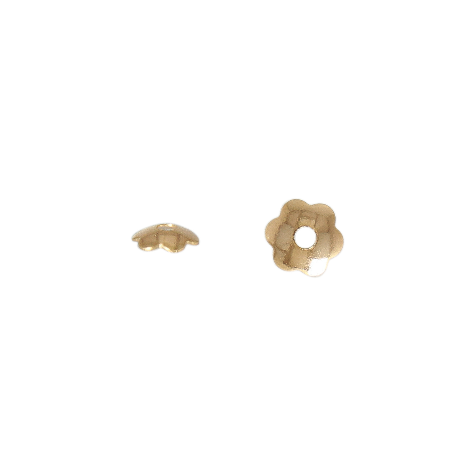 gold plated flower bead cap 4mm | 144pc