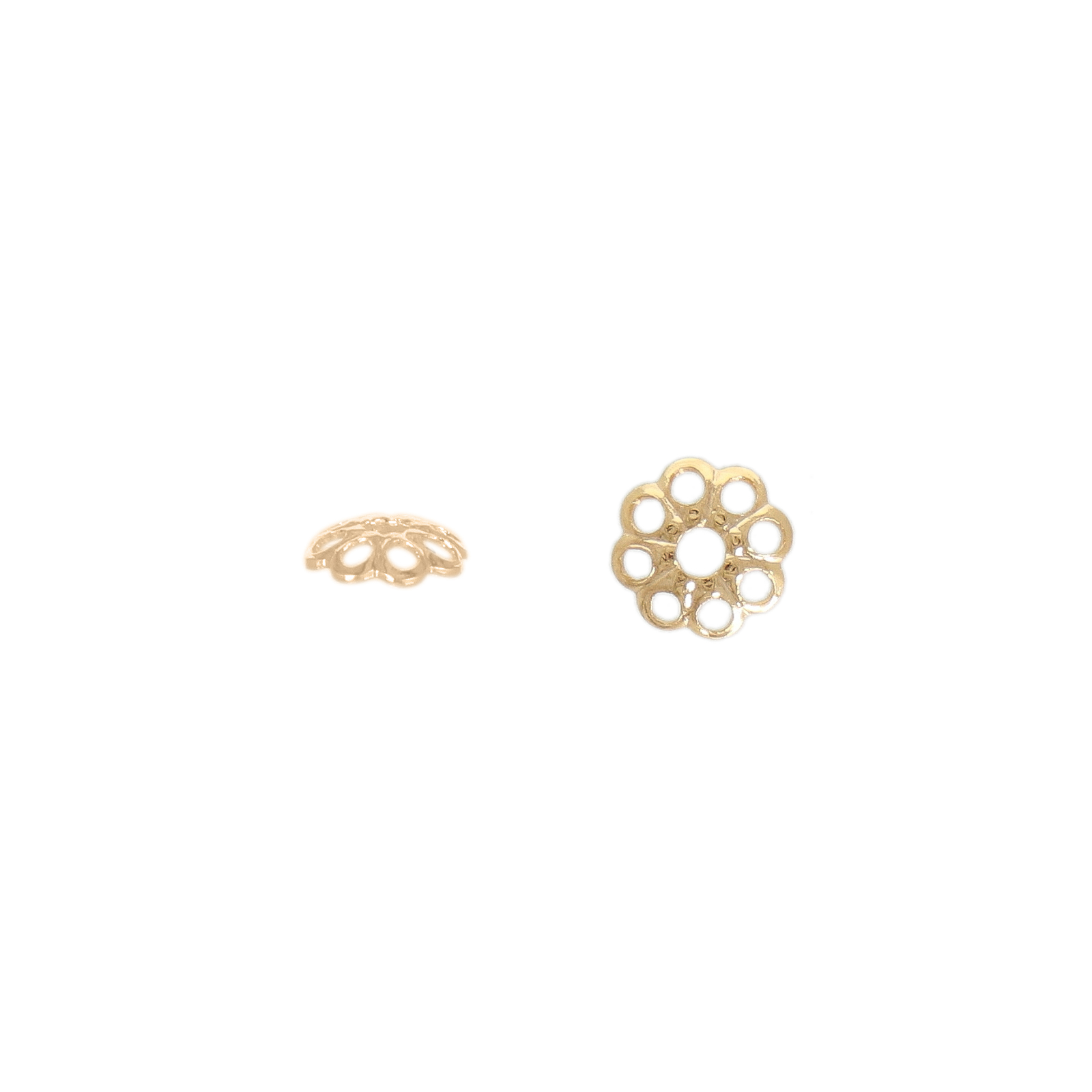 gold plated flower bead cap 4mm | 144pc