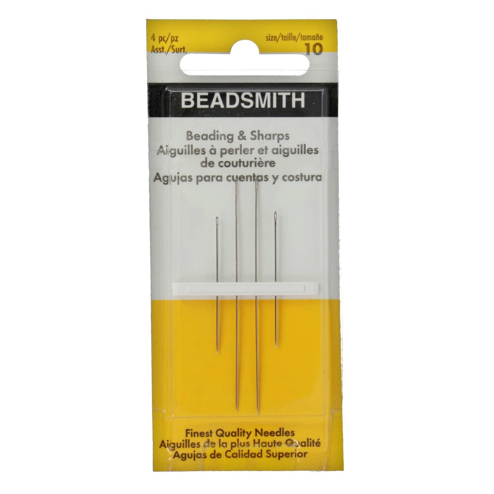 beading & sharps needles size 10 - assorted lengths | 4pc