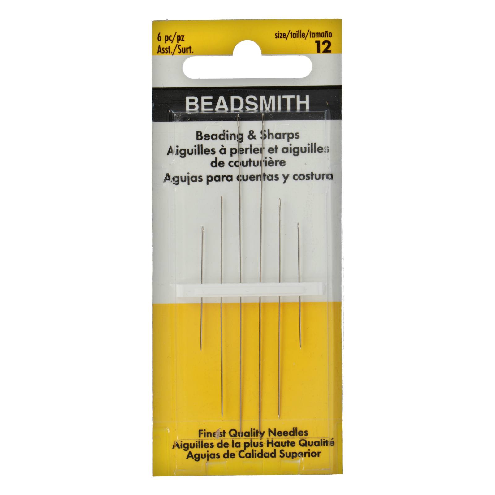 beading & sharps needles size 12 - assorted lengths | 6pc
