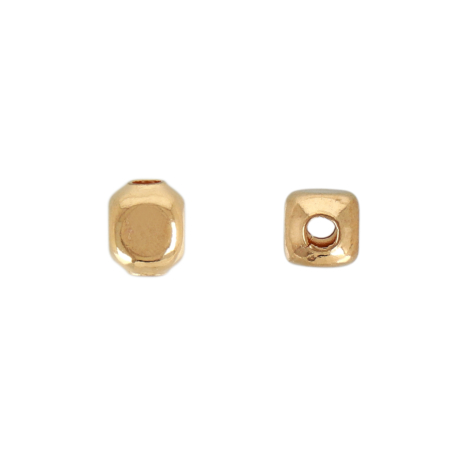 gold plated cube spacer bead 5mm | 24pc