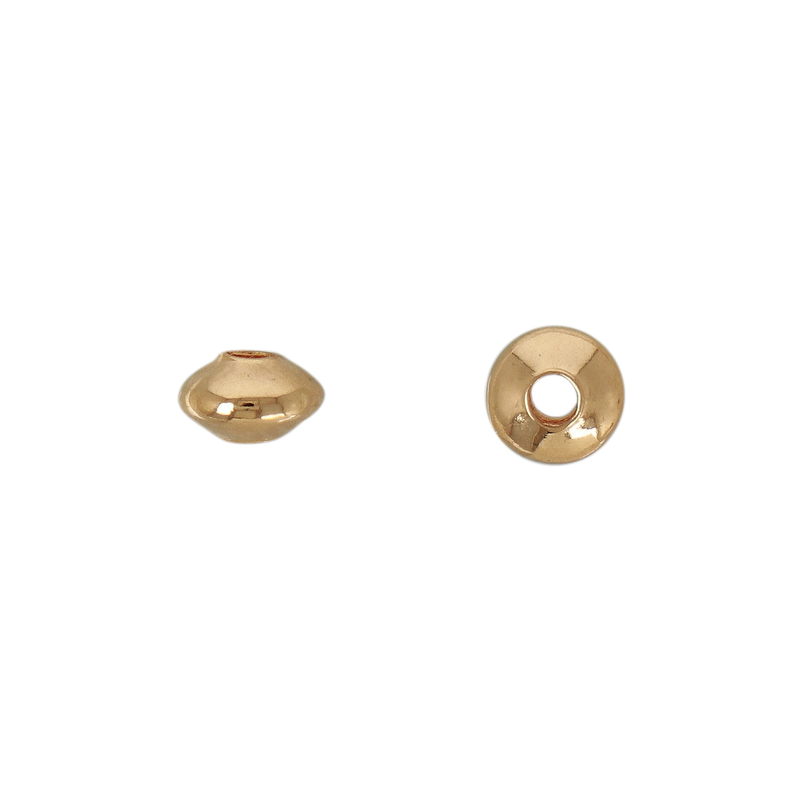 gold plated bicone spacer bead 5x3mm | 36pc