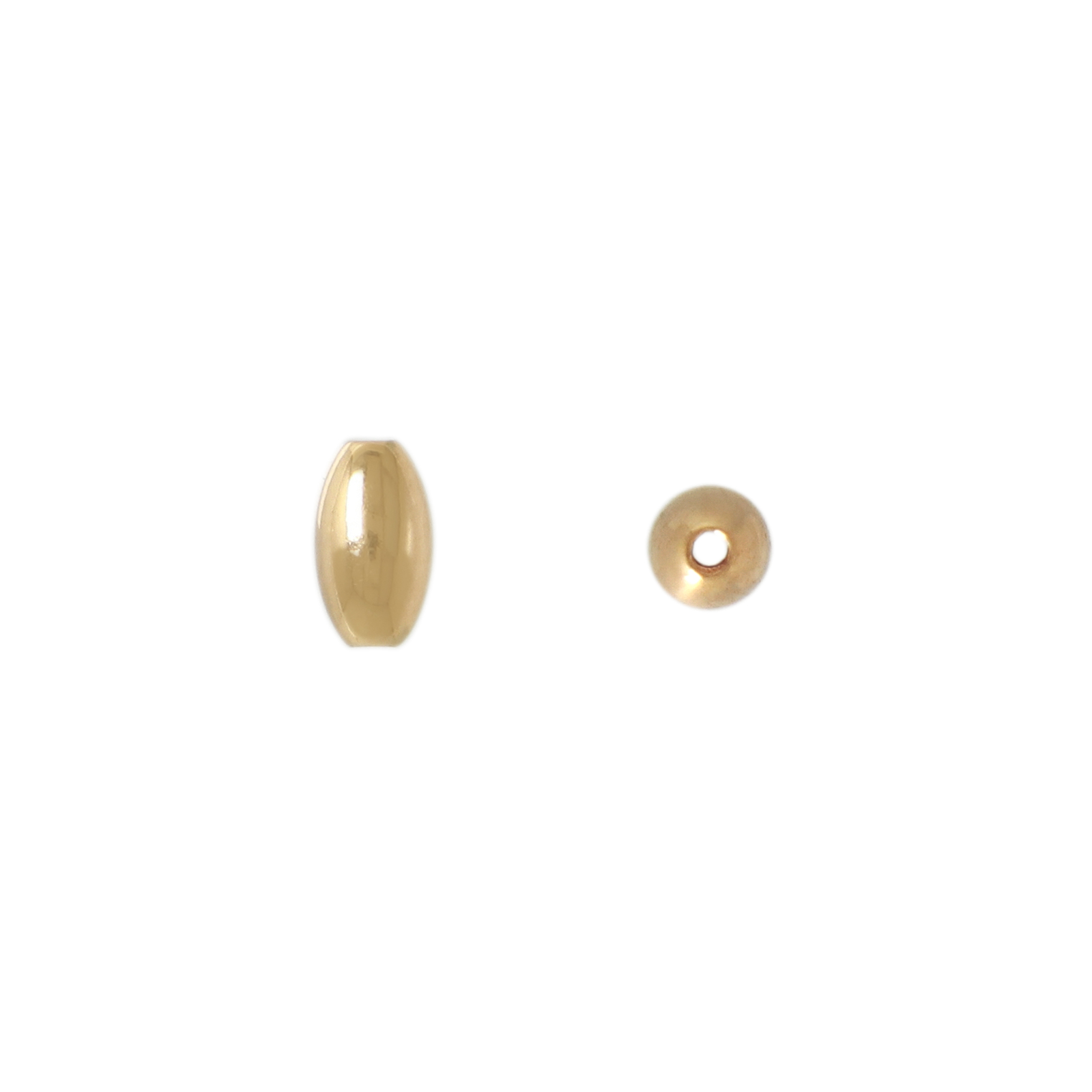 gold plated olive spacer bead 4,5x2,5mm | 72pc