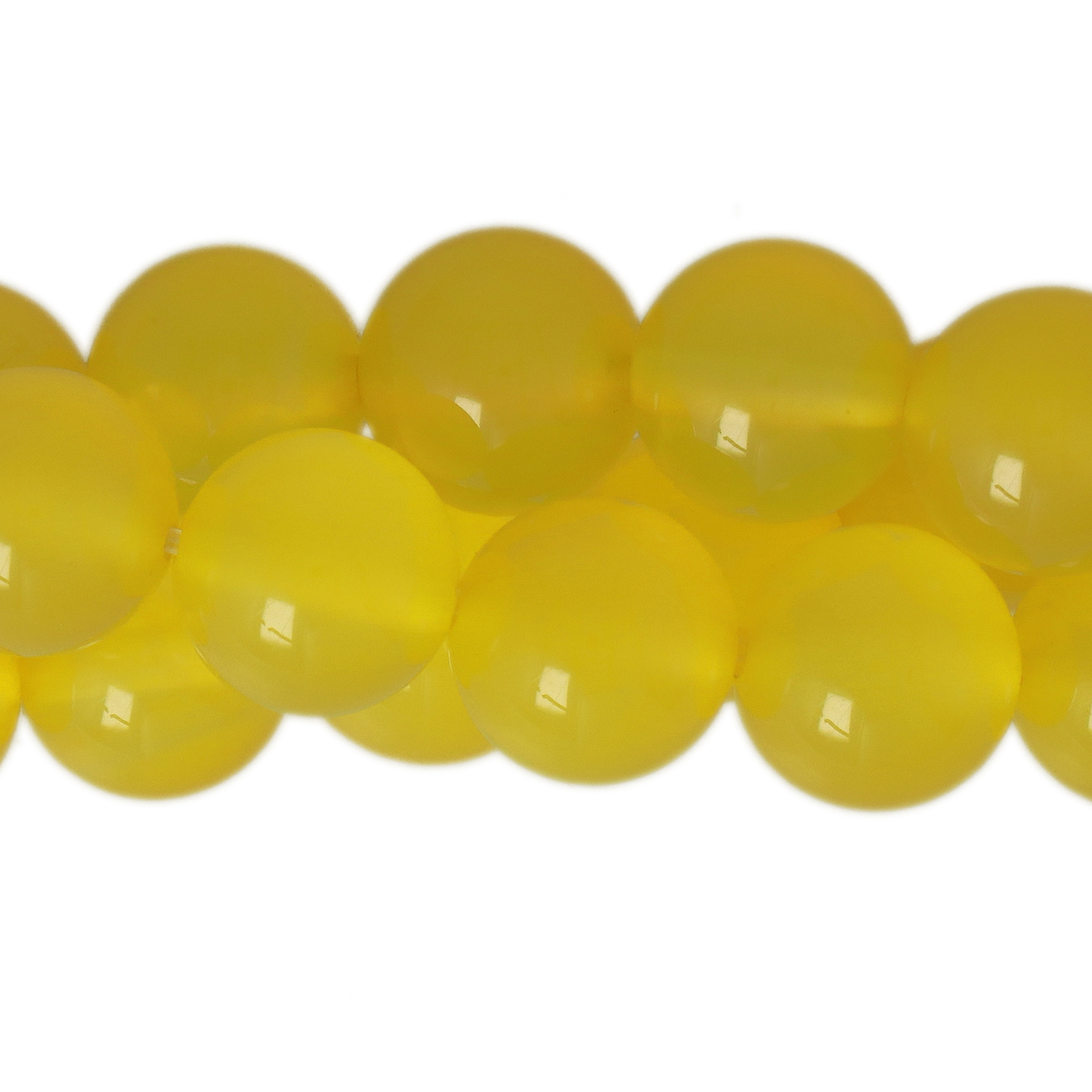 gelbe achat glatt runde 10mm | strang 38/40cm