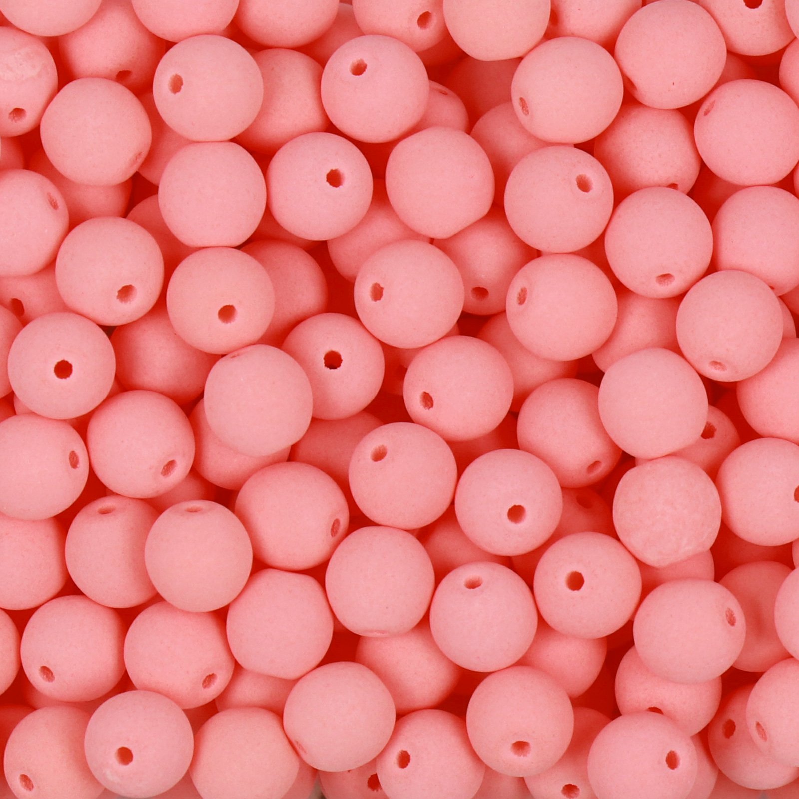 czech glass druk beads - bondeli matte coral round 4mm | 100pc