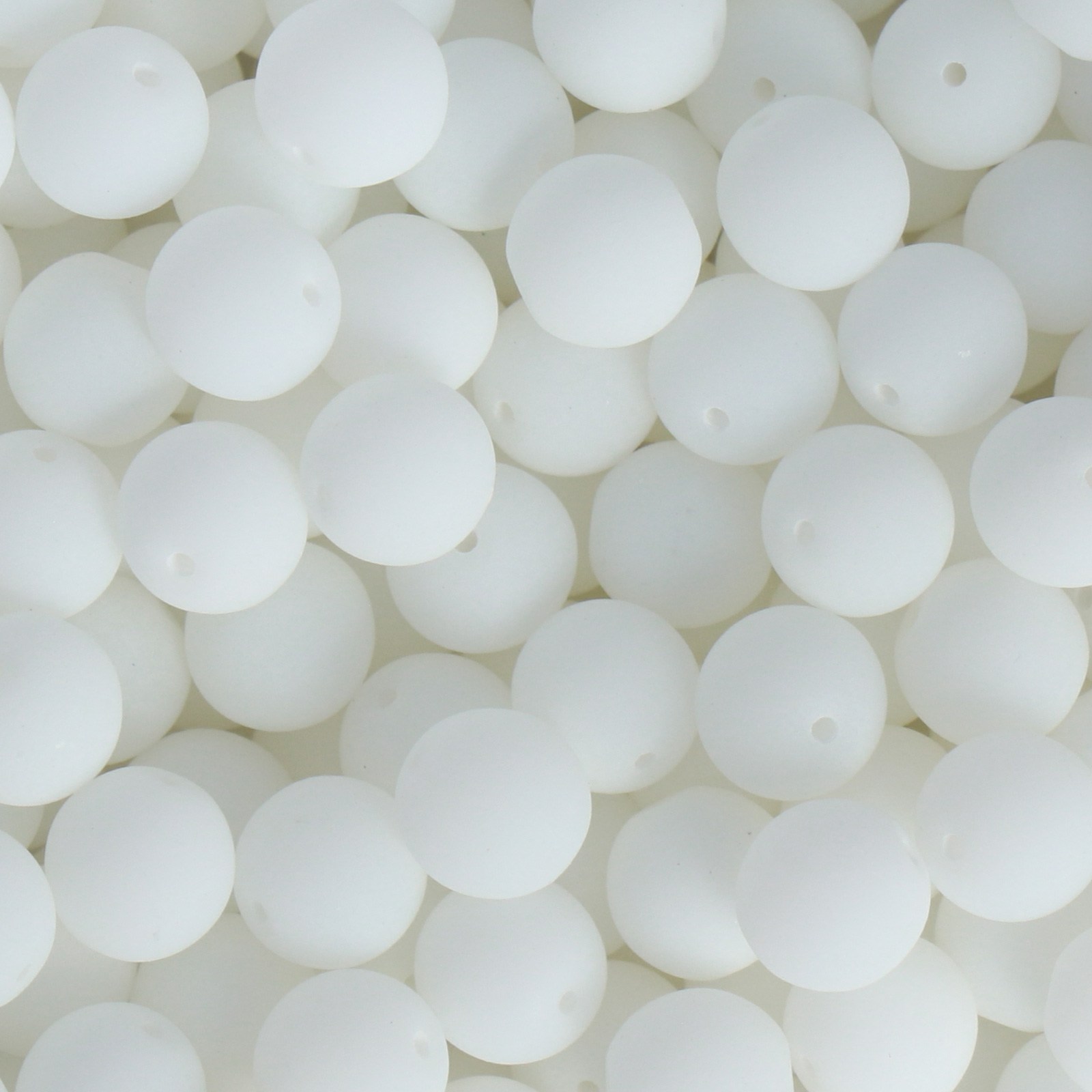 czech glass druk beads - bondeli matte white round 6mm | 50pc