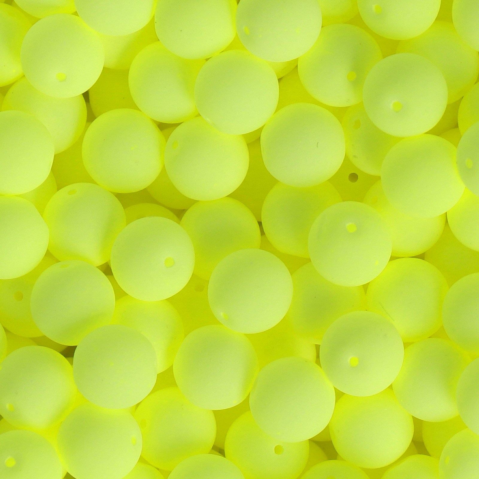czech glass druk beads - bondeli matte lemon round 6mm | 50pc