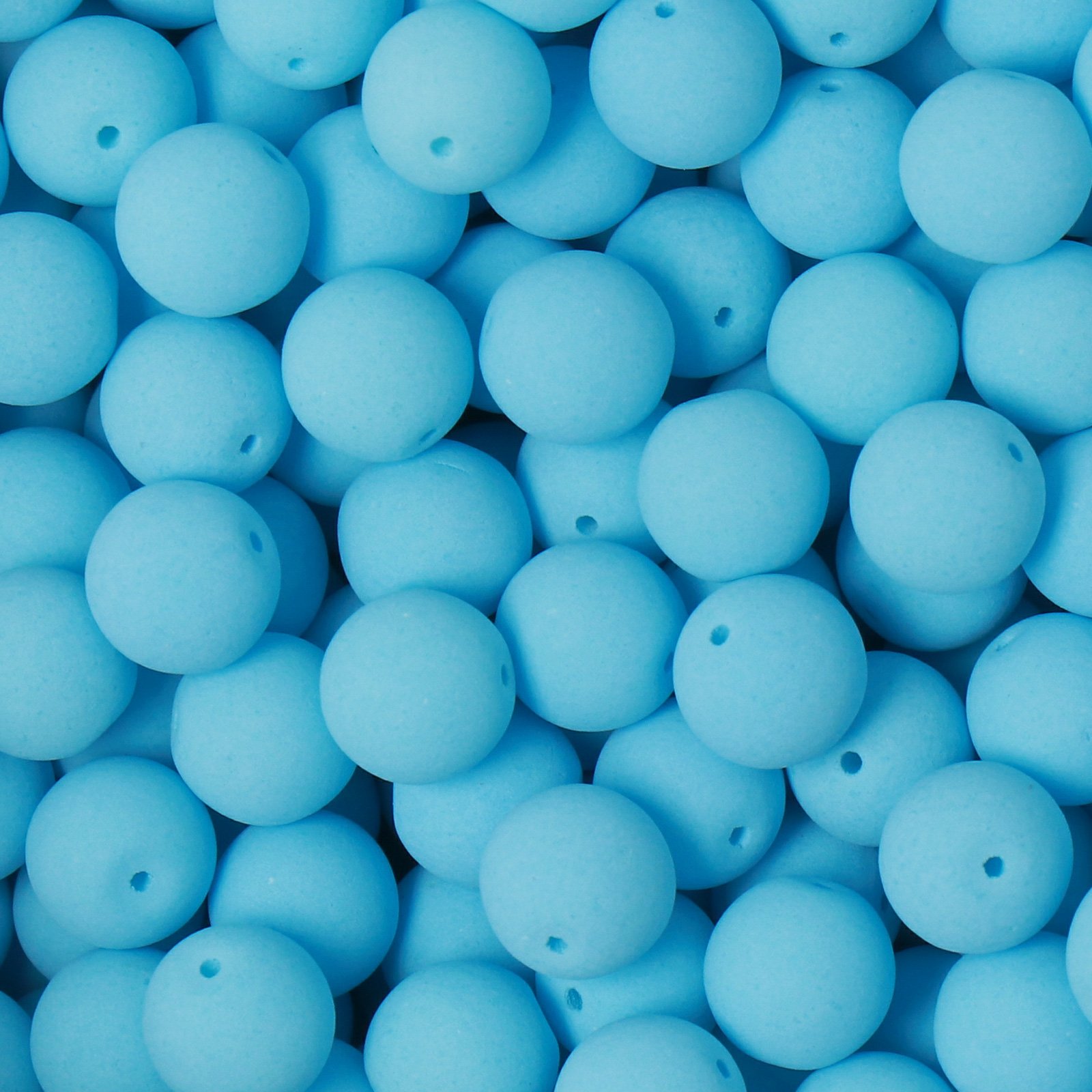 czech glass druk beads - bondeli matte sky blue round 6mm | 50pc