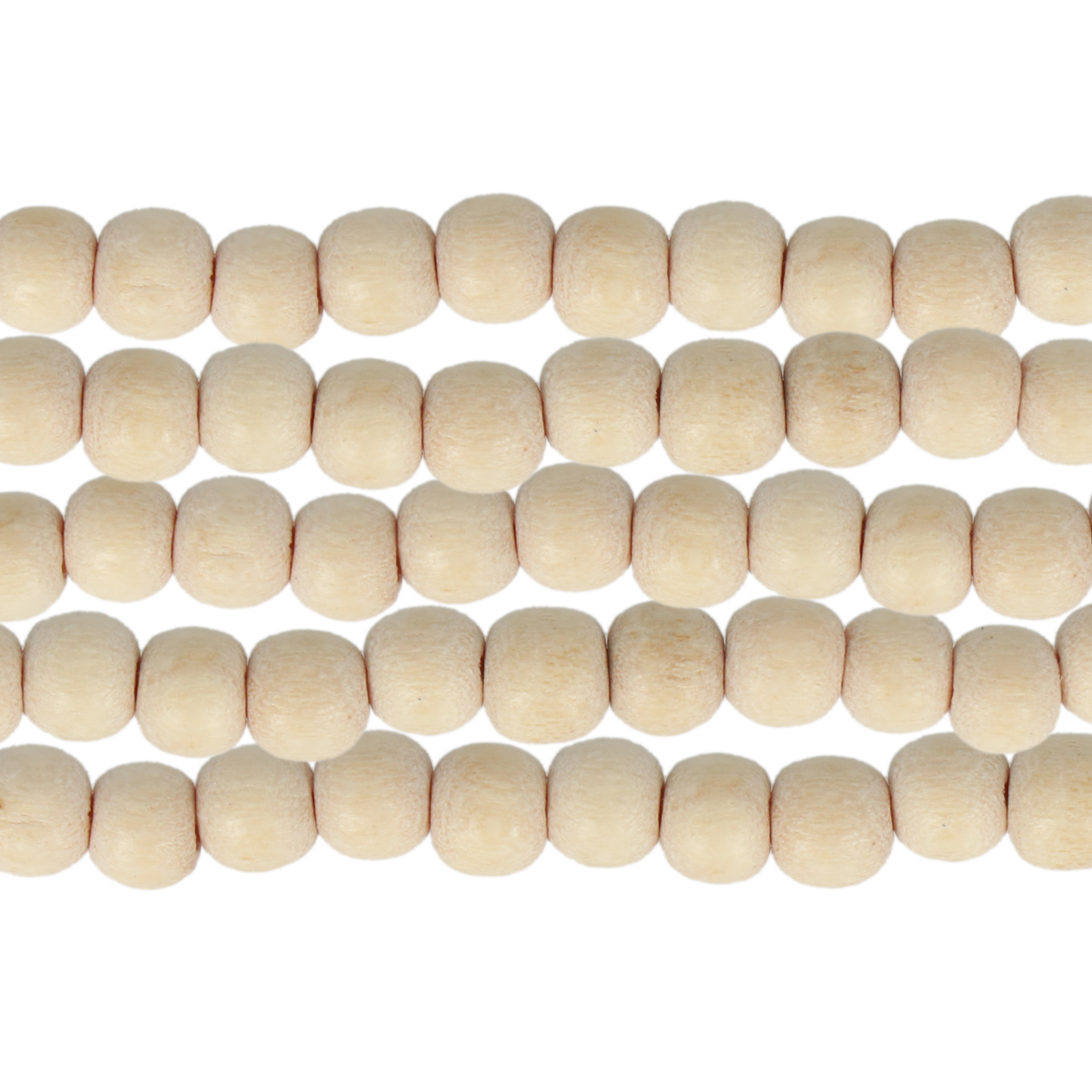 natural wood beads - white wood round 5mm | 16-inch strand