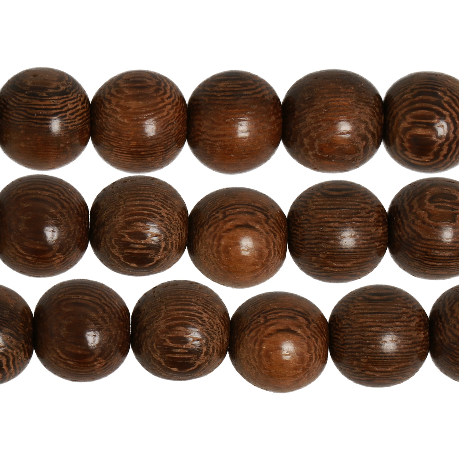 natural wood beads - robles round 12mm | 16-inch strand