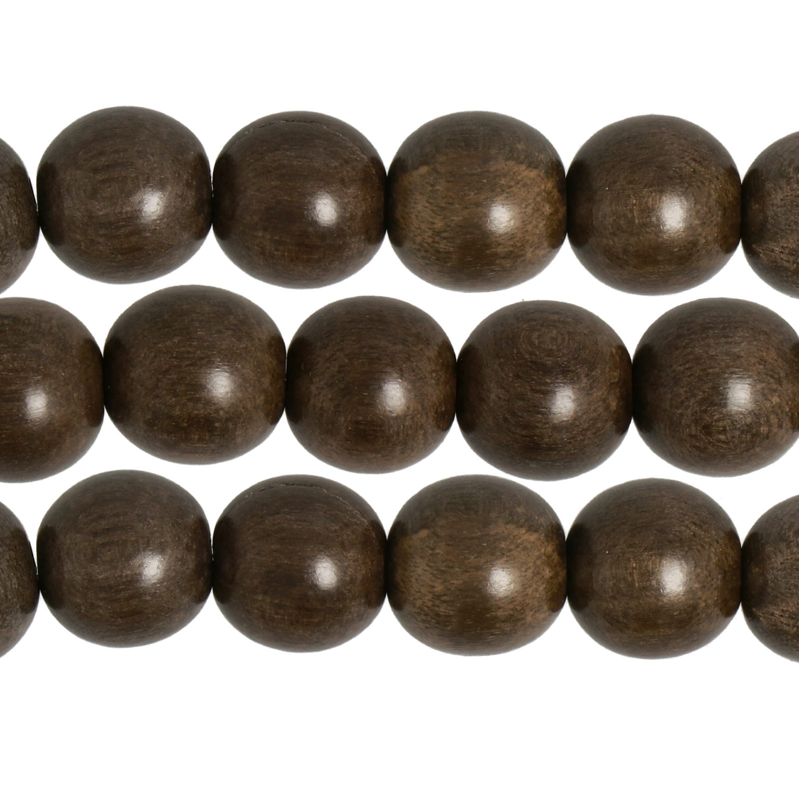 natural wood beads - greywood round 12mm | 16-inch strand