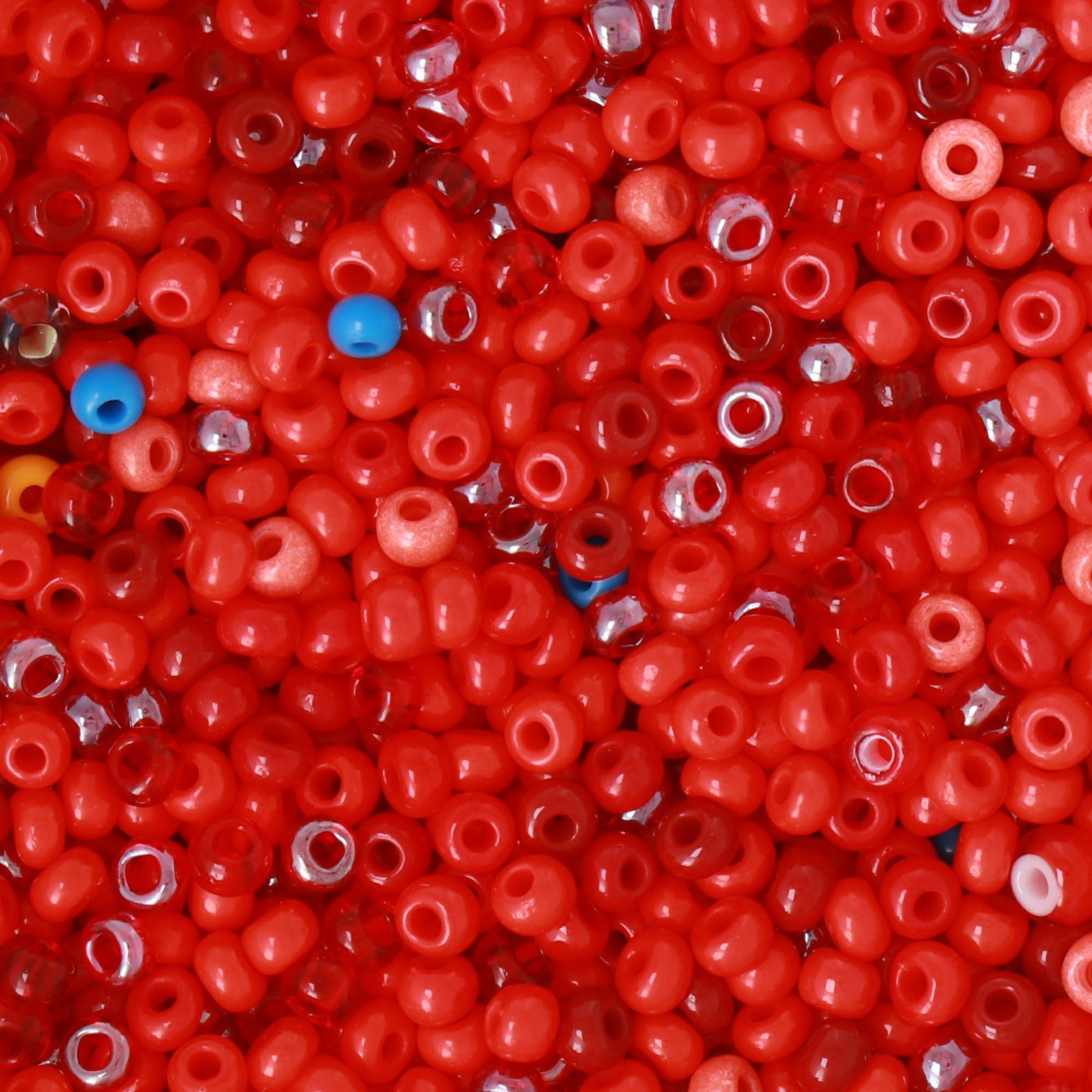 sattperlen preciosa rocailles 8/0 opaque red mix | 40gr