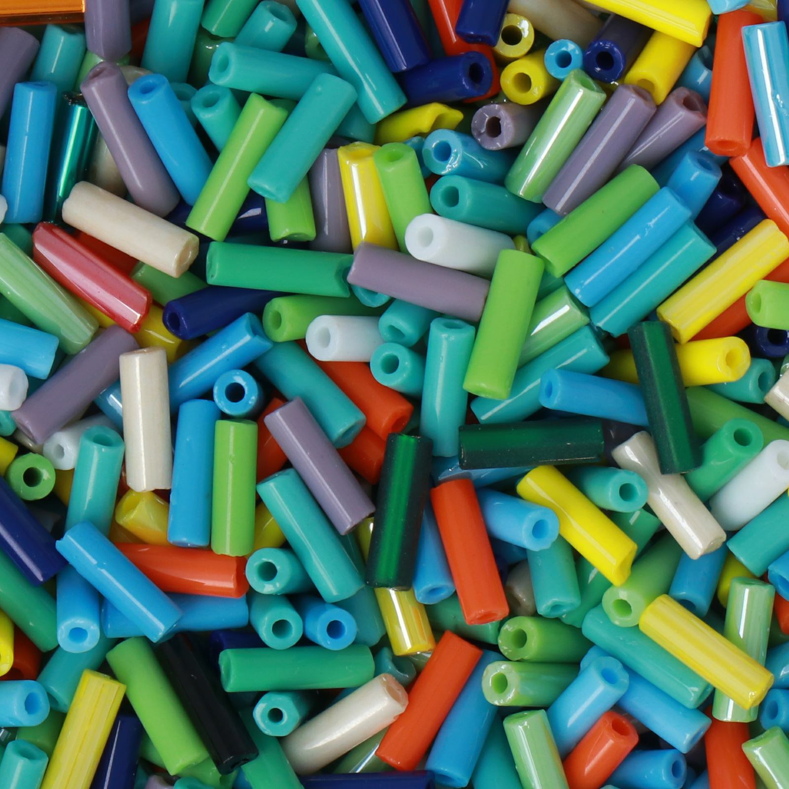 preciosa seed bead bugle 6mm opaque color mix | 40gr