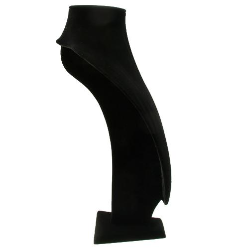 necklace display - black flocked velvet - 33x24cm | 1pc