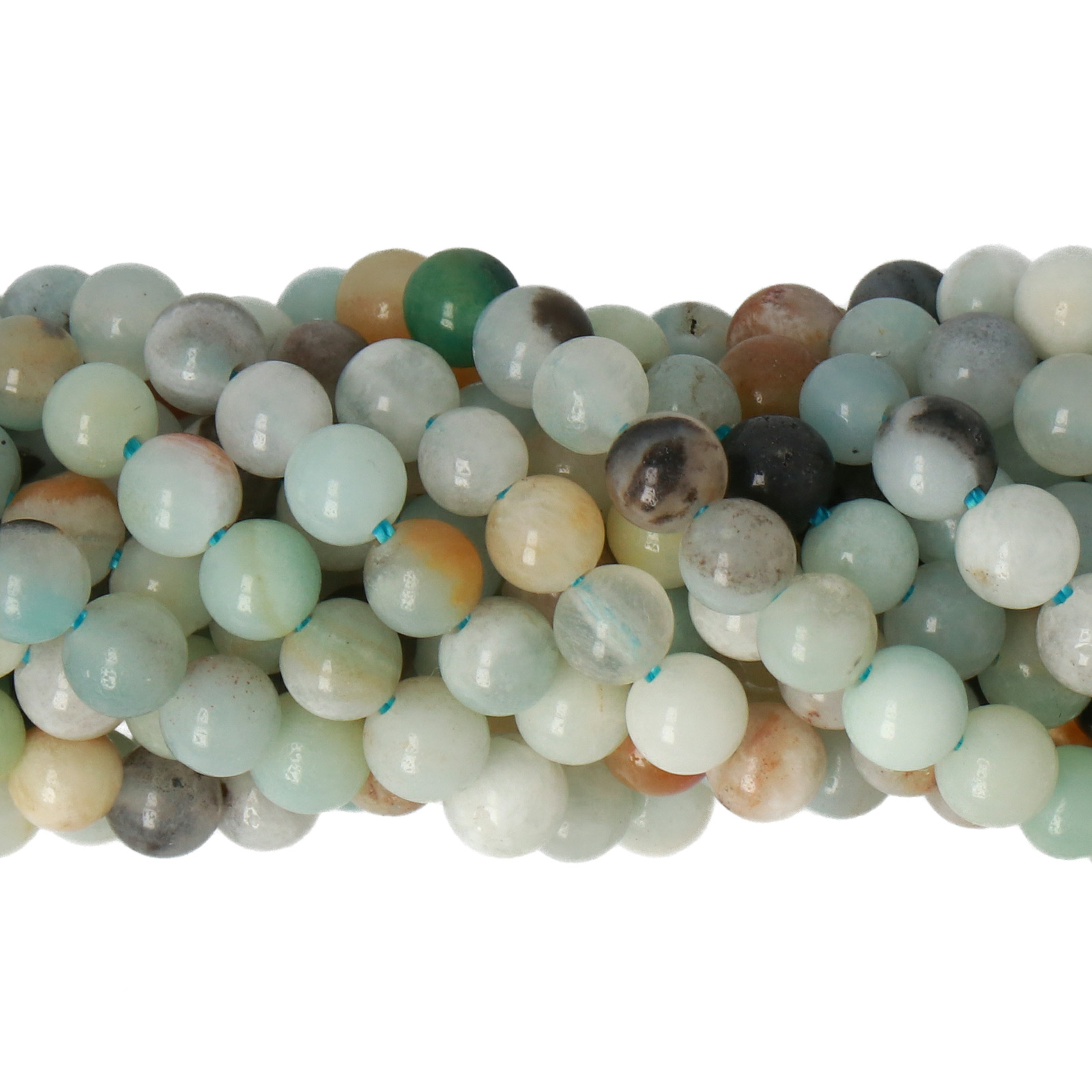 multicolor amazonit glatt rund 4mm | strang 38/40cm