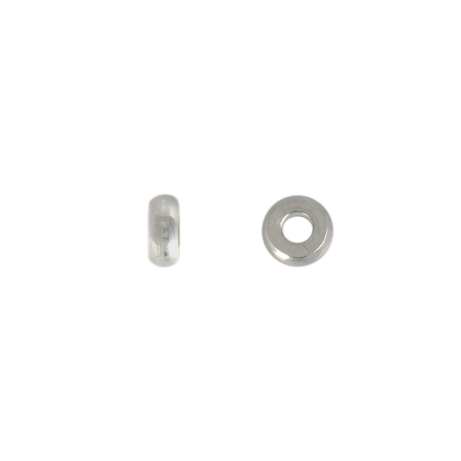 trennperle heishi rhodium versilbert 4x1,8mm | 20st