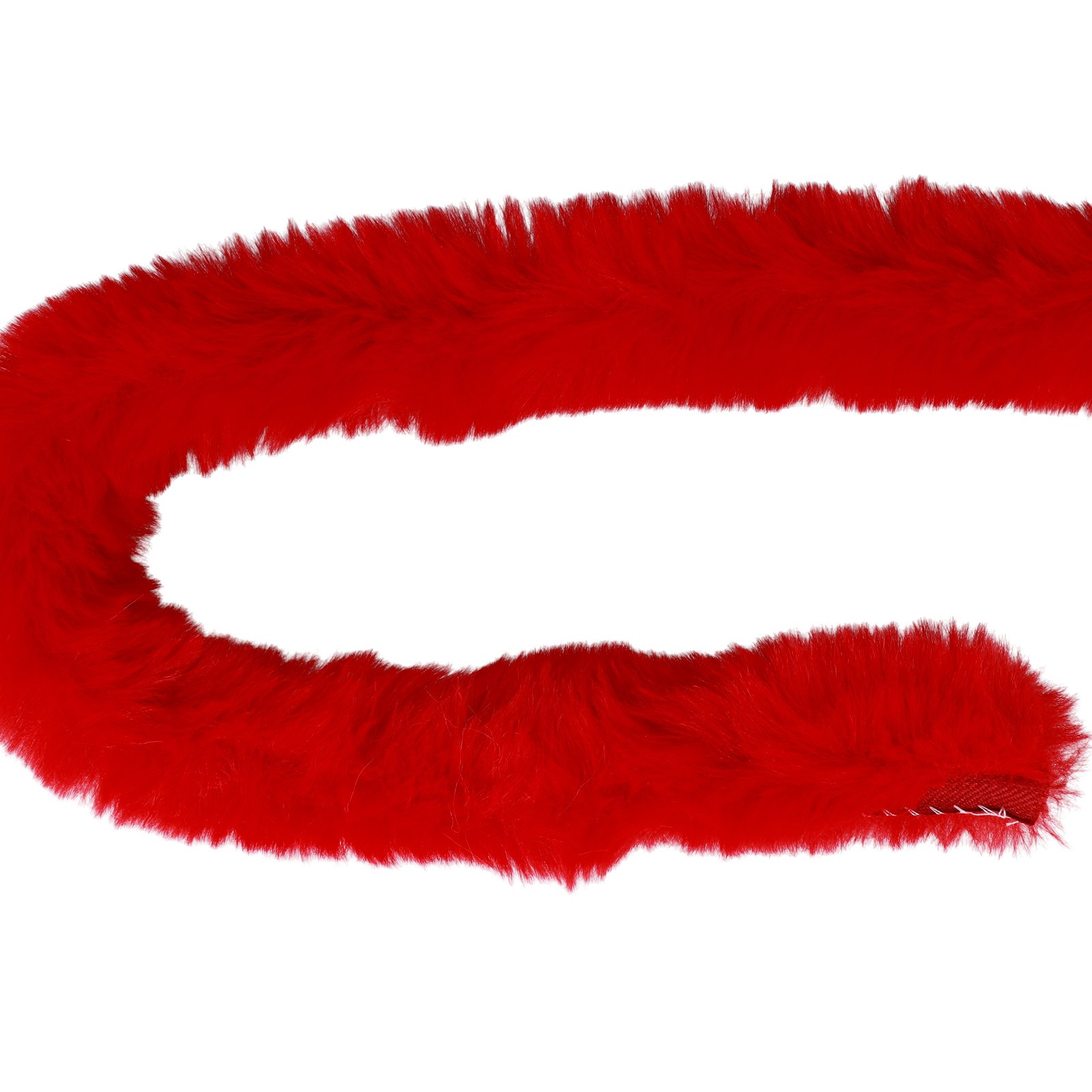 faux fur ribbon for diy bags - red - 5cm | 1mt