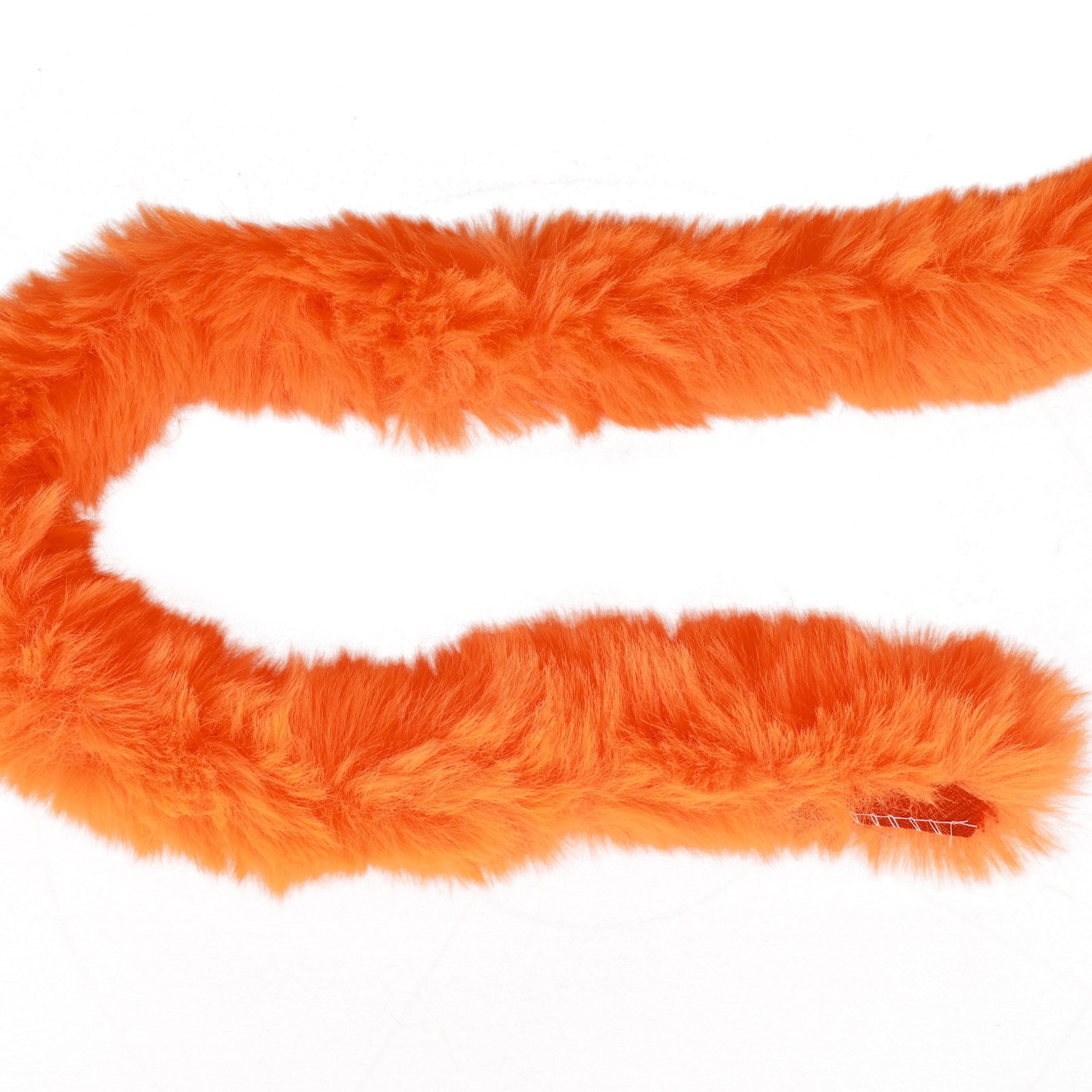 faux fur ribbon for diy bags - orange - 5cm | 1mt