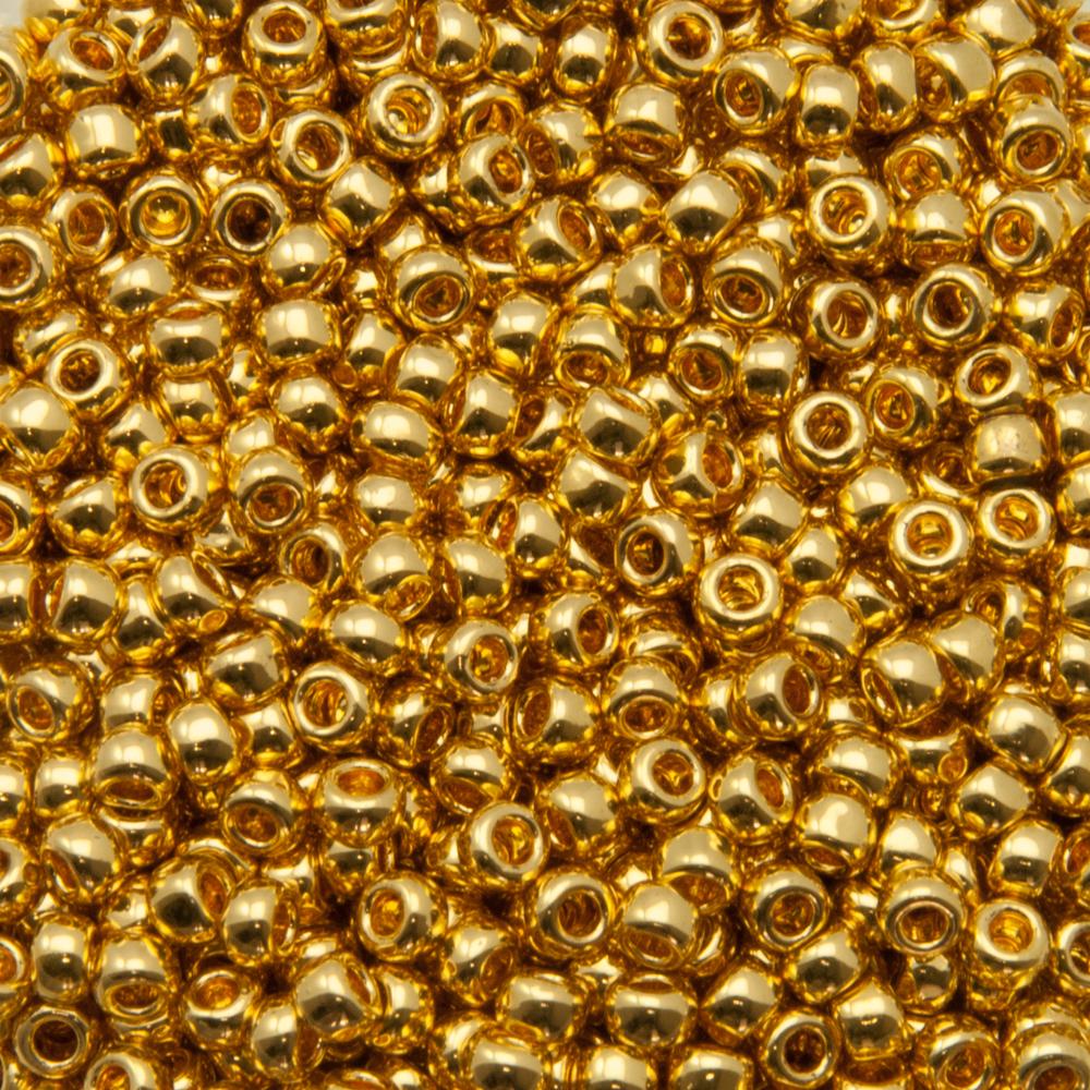 rocaille toho seed beads 8/0 metallic 24k gold plated (712) | 5gr