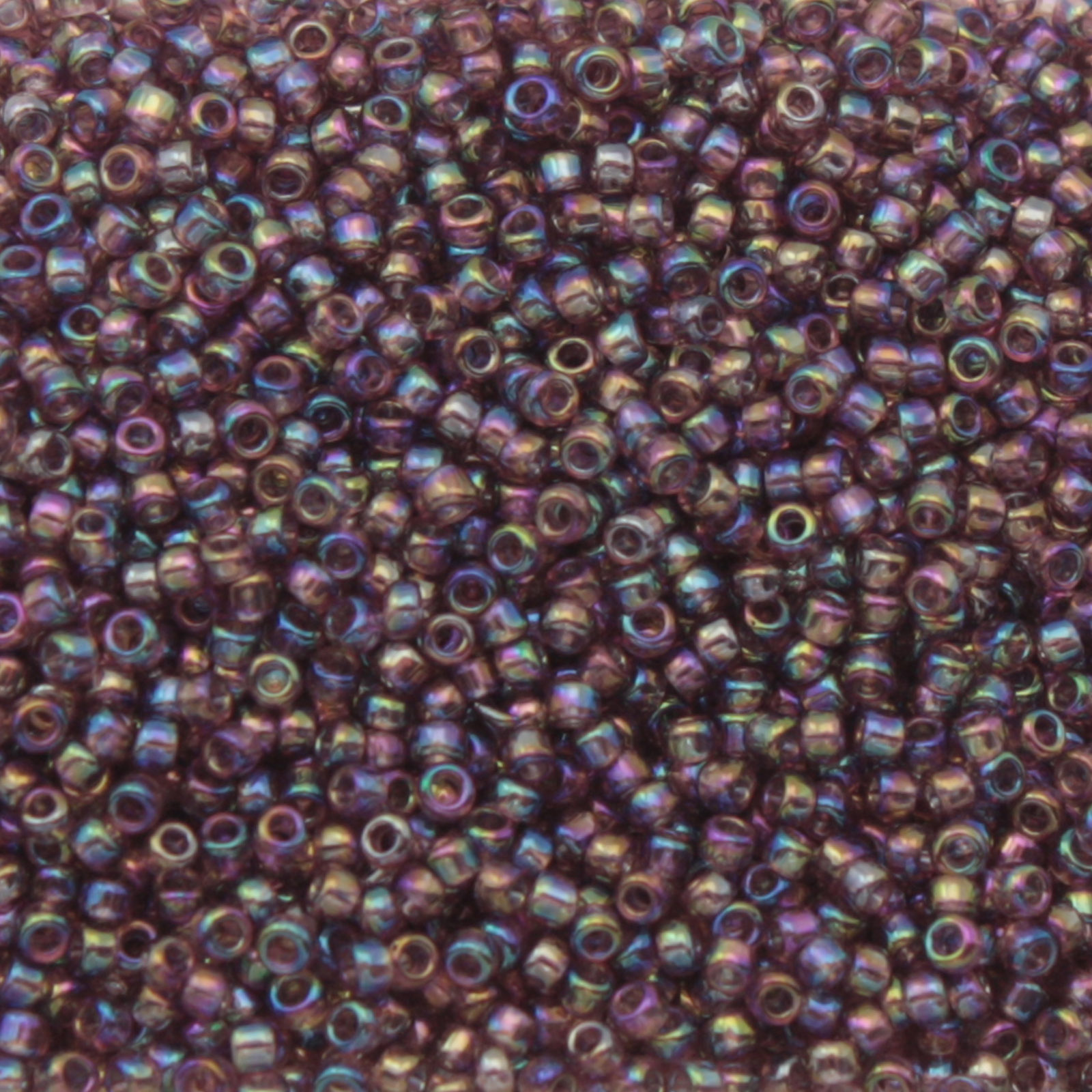 rocaille toho seed beads 15/0 - transparent rainbow medium amethyst (166b) | 10gr