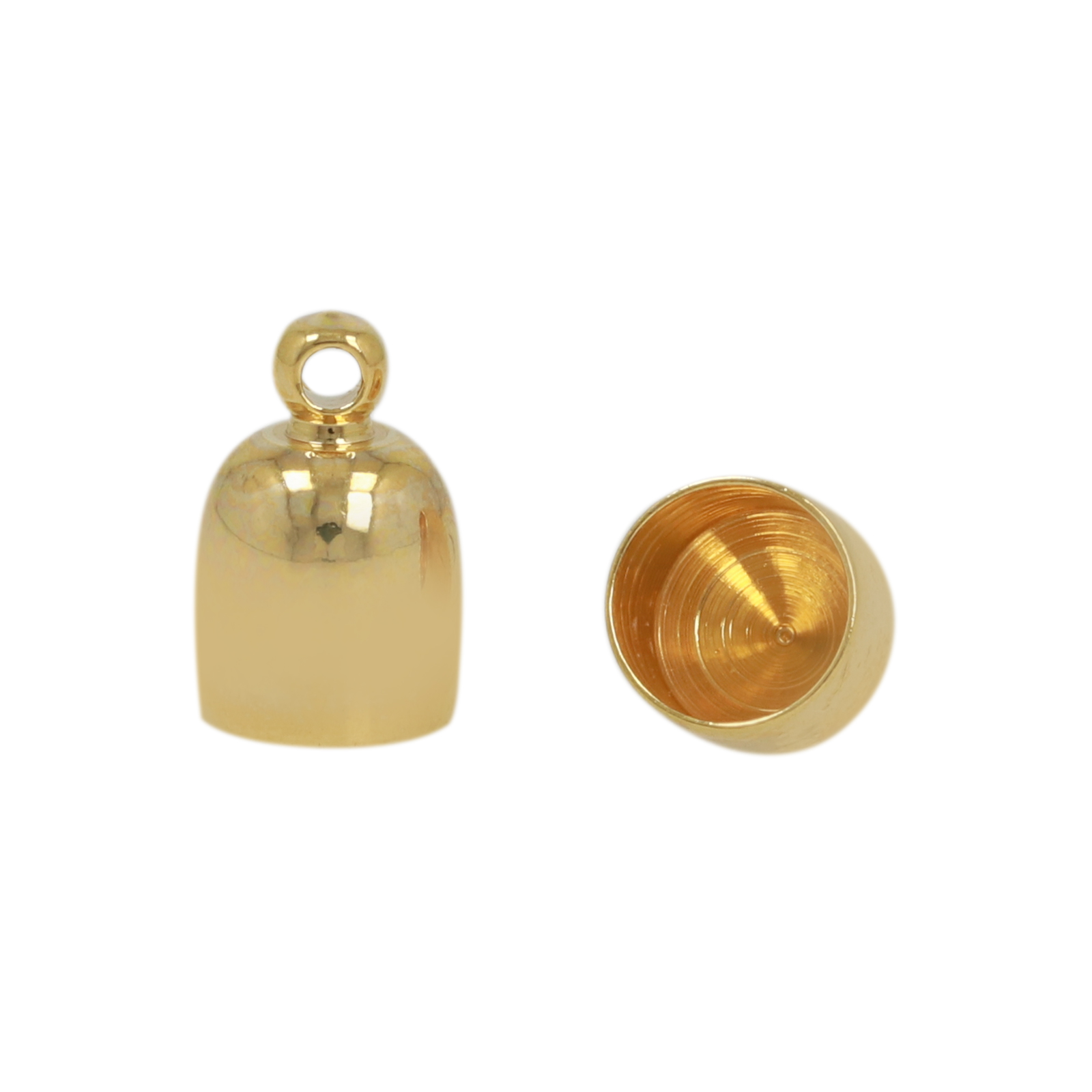 endkappe vergoldet 11x7mm (6mm innendurchmesser) | 4st