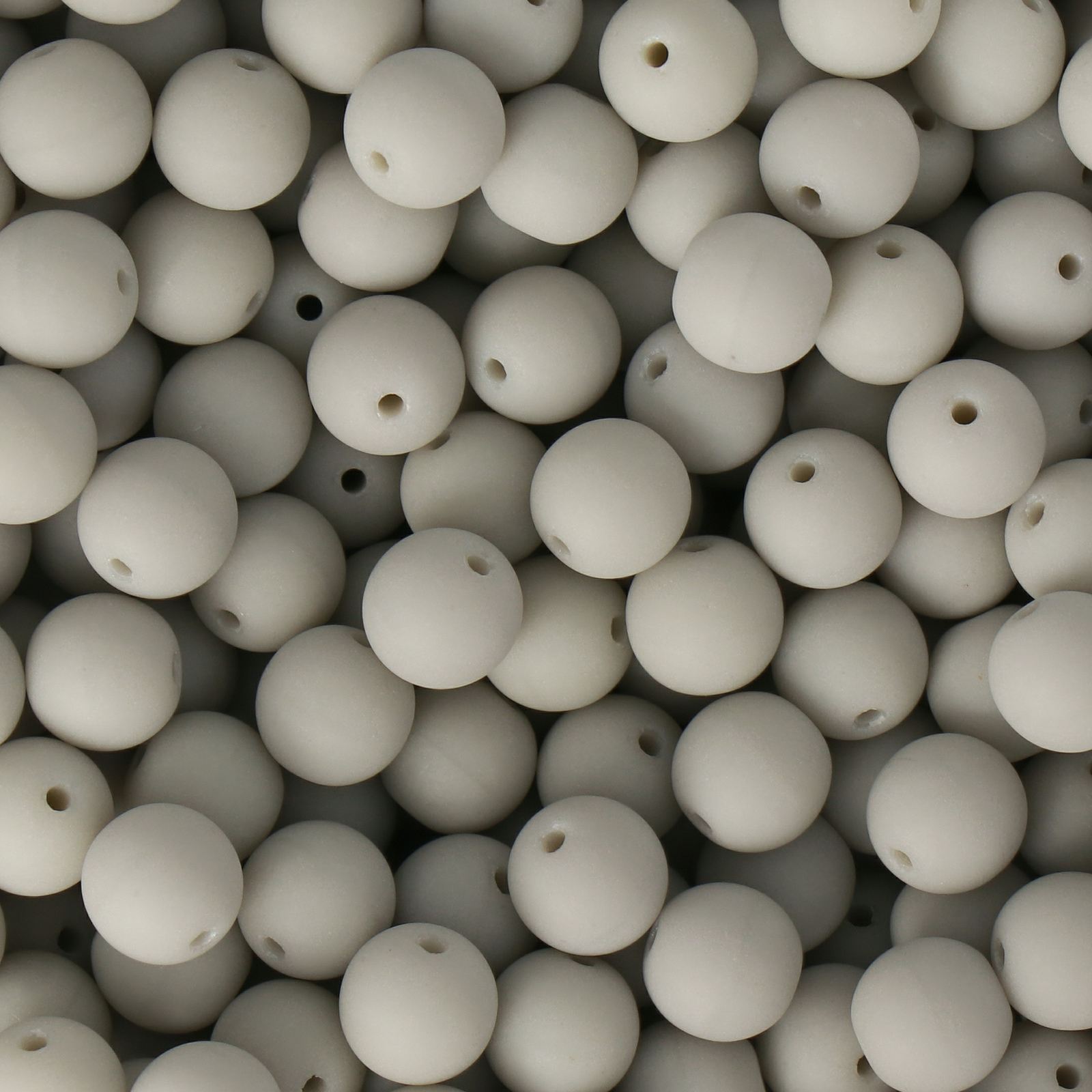 czech glass druk beads - matte opaque grey round 6mm | 50pc