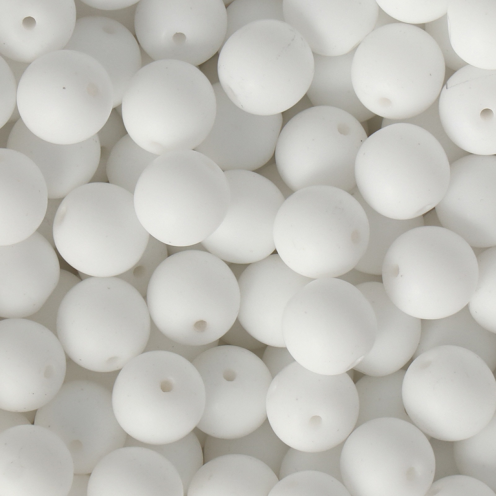 czech glass druk beads - matte alabaster white round 8mm | 25pc