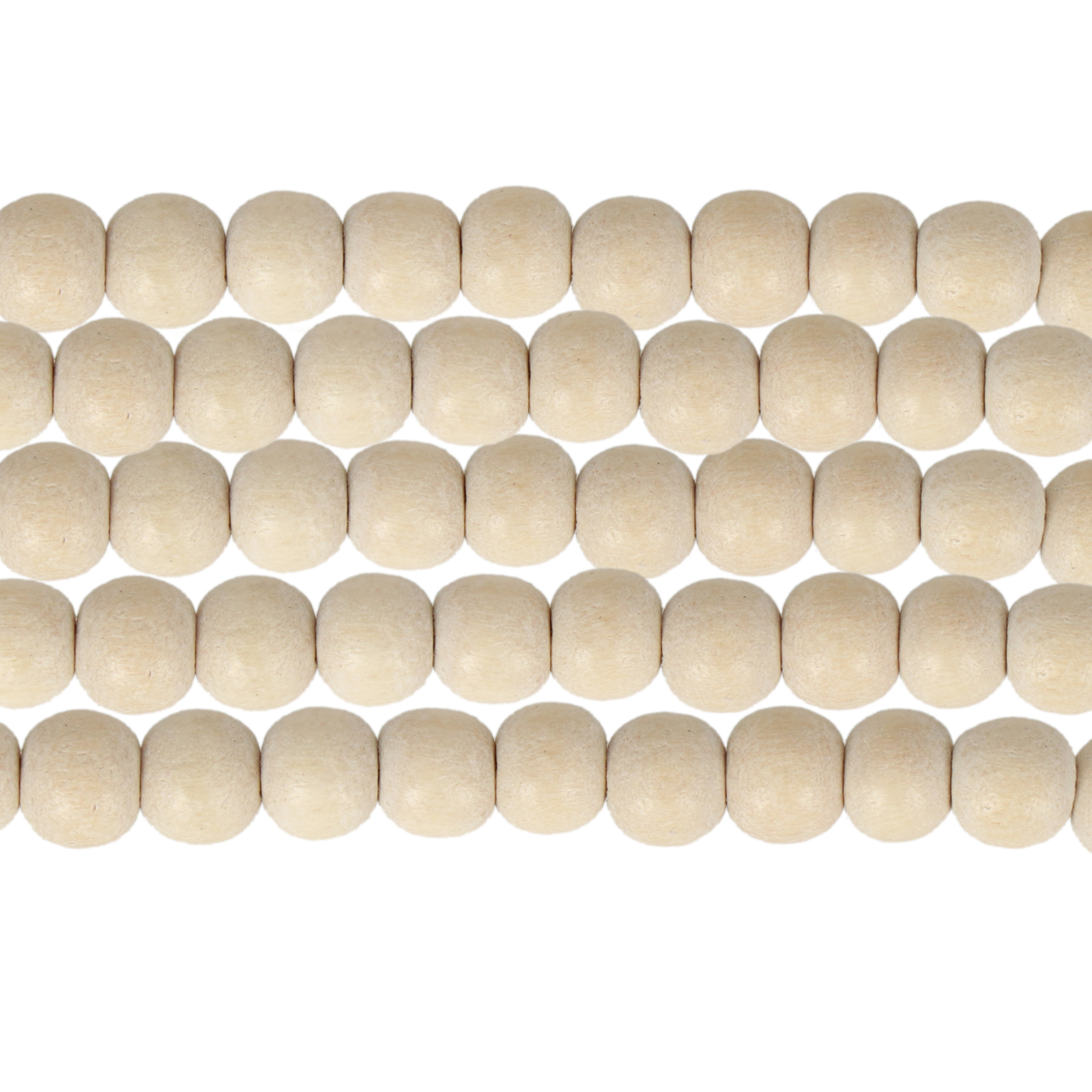 natural wood beads - white wood round 6mm | 16-inch strand