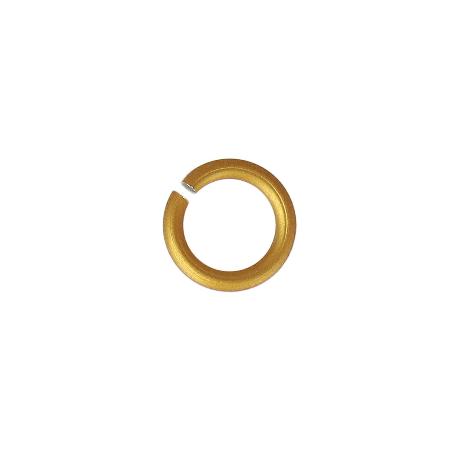 chainmaille aluminium jump ring matte gold 5mm - wire 0,8mm | 75pc