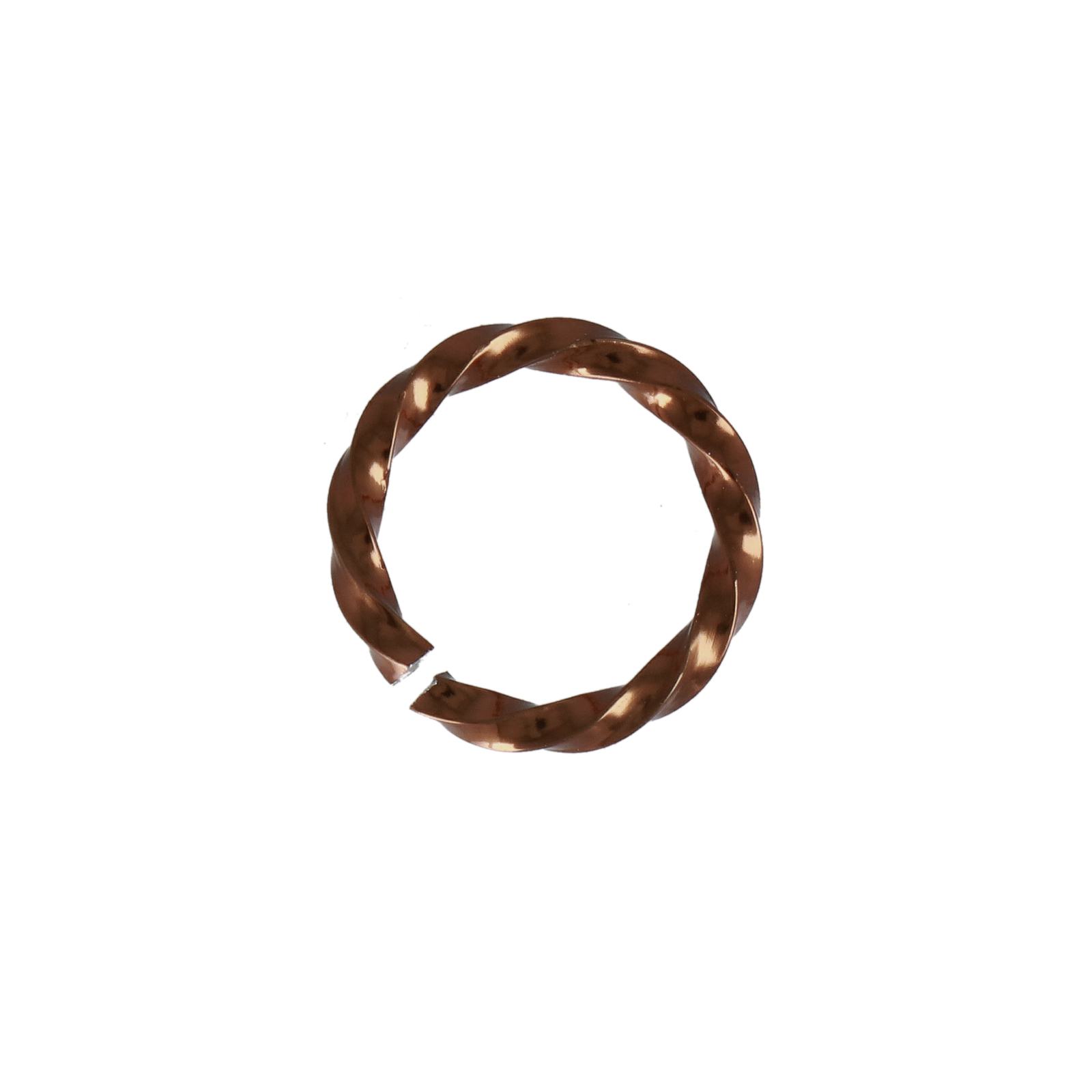 twisted square chainmaille aluminium jump ring bronze 7,9mm - wire 1,6mm | 20pc