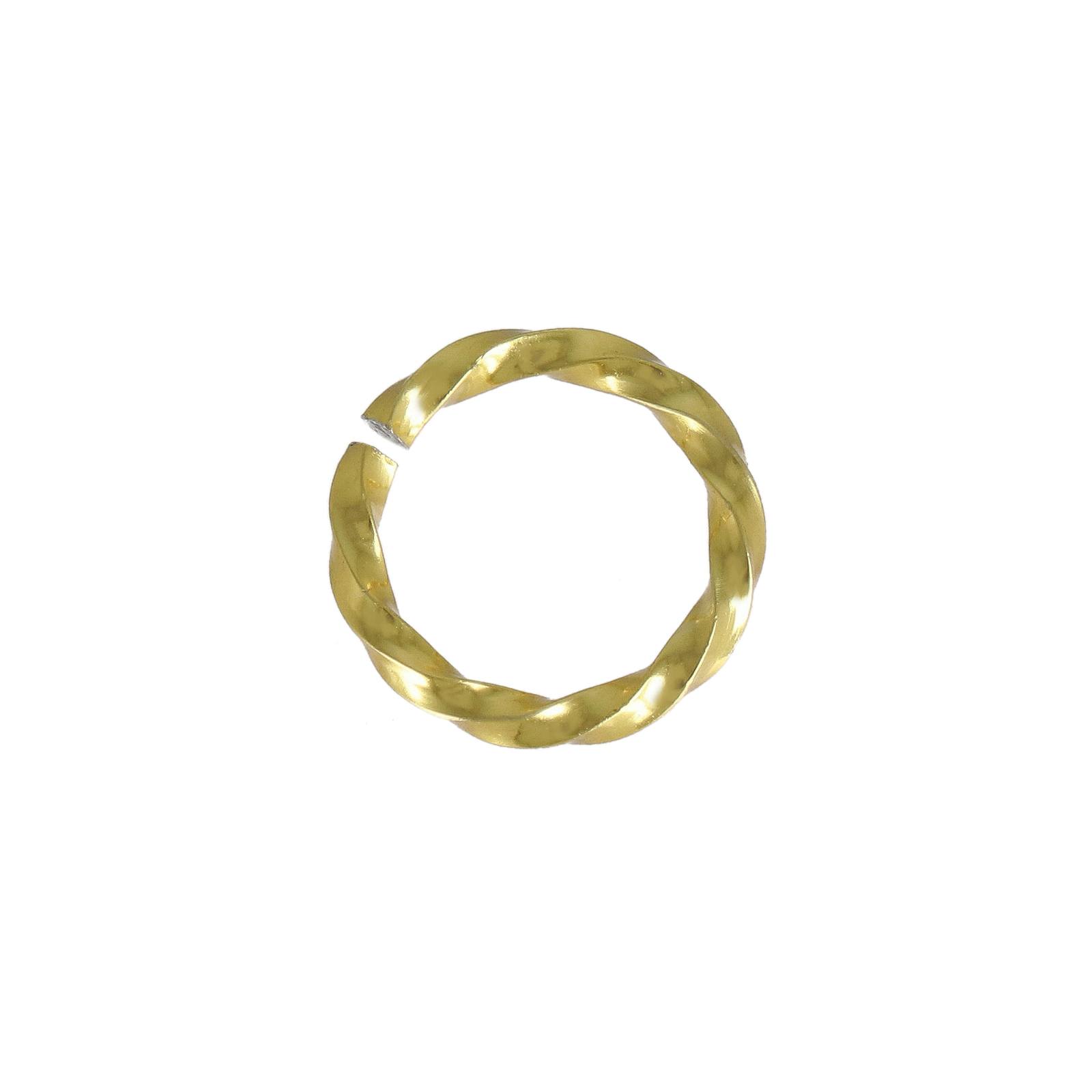 chainmaille aluminium biegeringe twisted square gold 7,9mm - wire 1,6mm | 20st