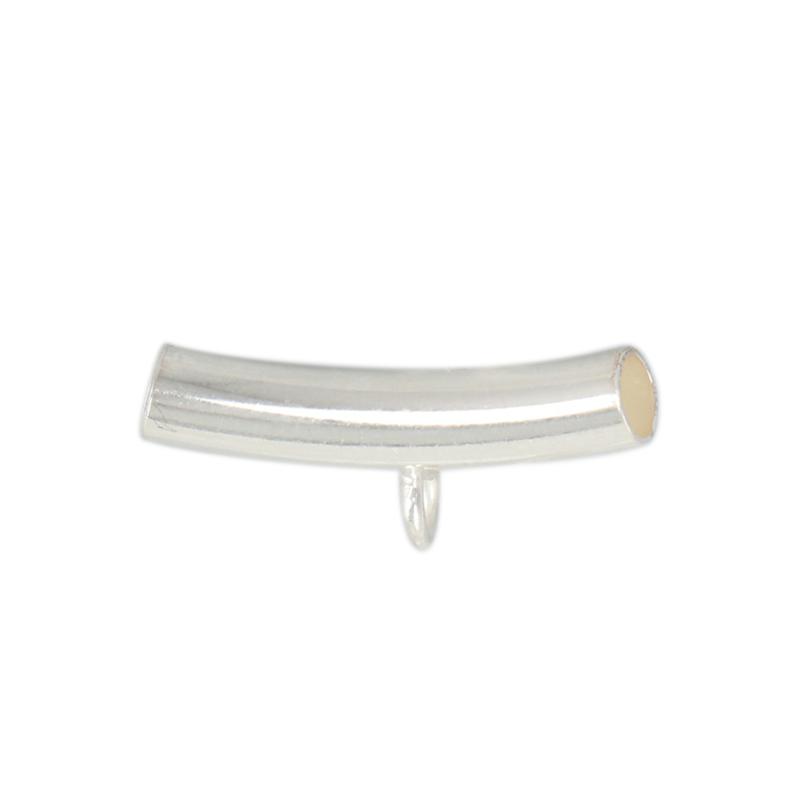 sterling silver metal tube with ring 15x2,8mm (width 2,3mm) | 2pc