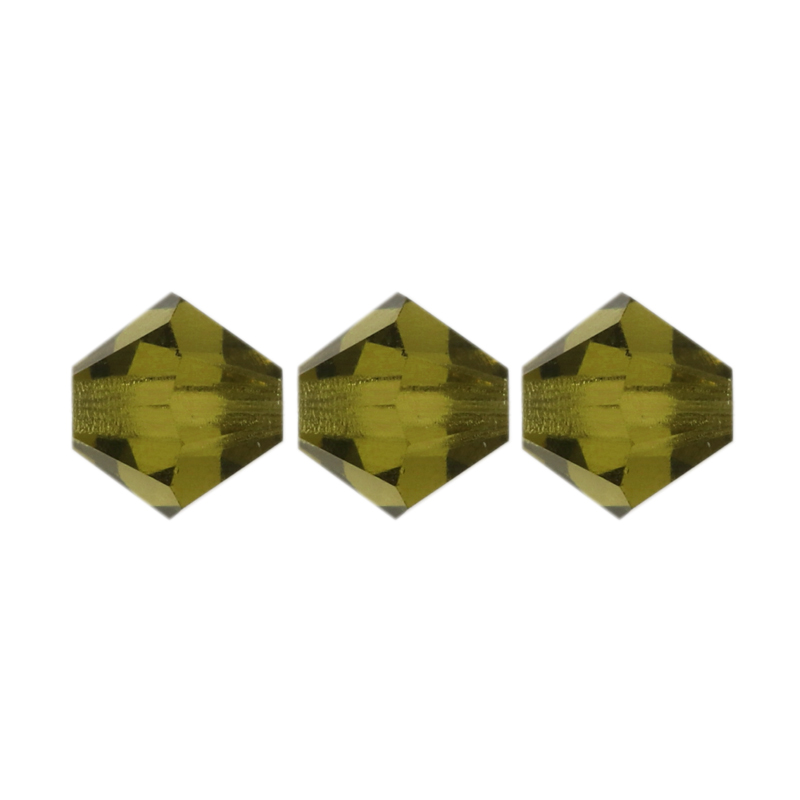 bicone preciosa olivine 6mm | 24pc