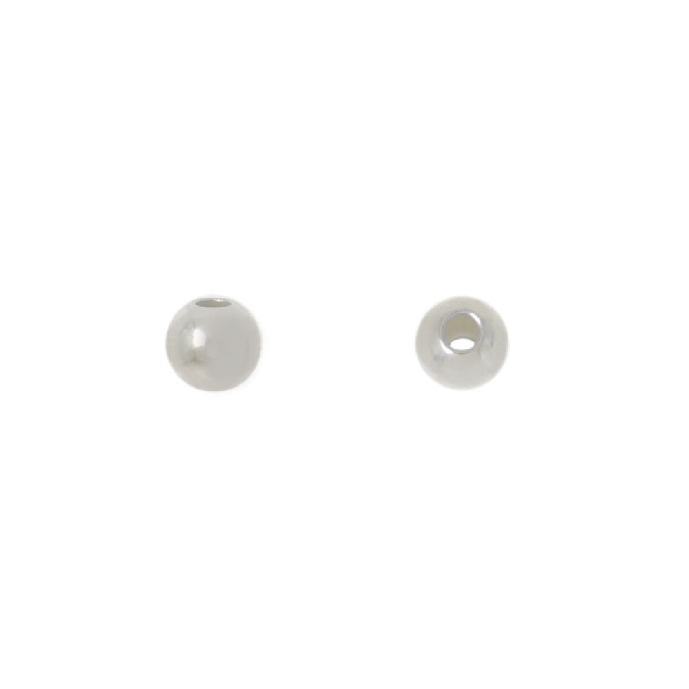 sterling silver bead seamless round (light weight) 2,2mm | 50pc