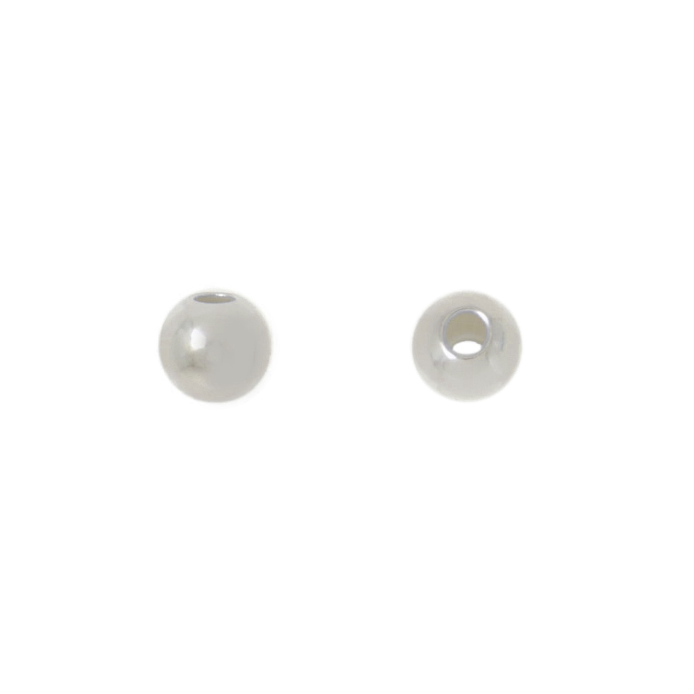sterling silver bead seamless round (light weight) 3mm | 25pc