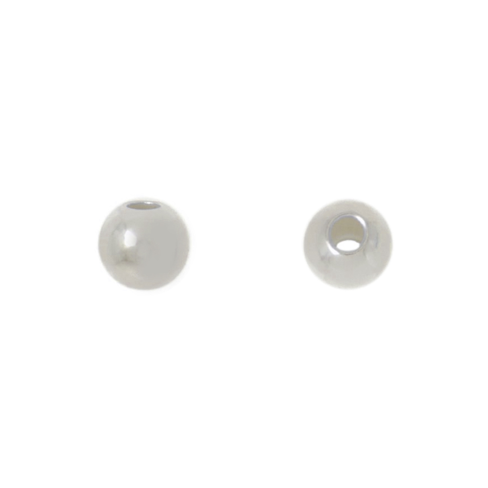 sterilng silver bead seamless round 4mm | 10pc