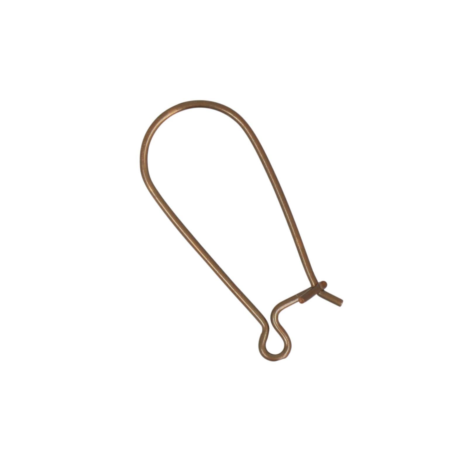 vintaj natural brass long arched earwire 20mm | 2pc