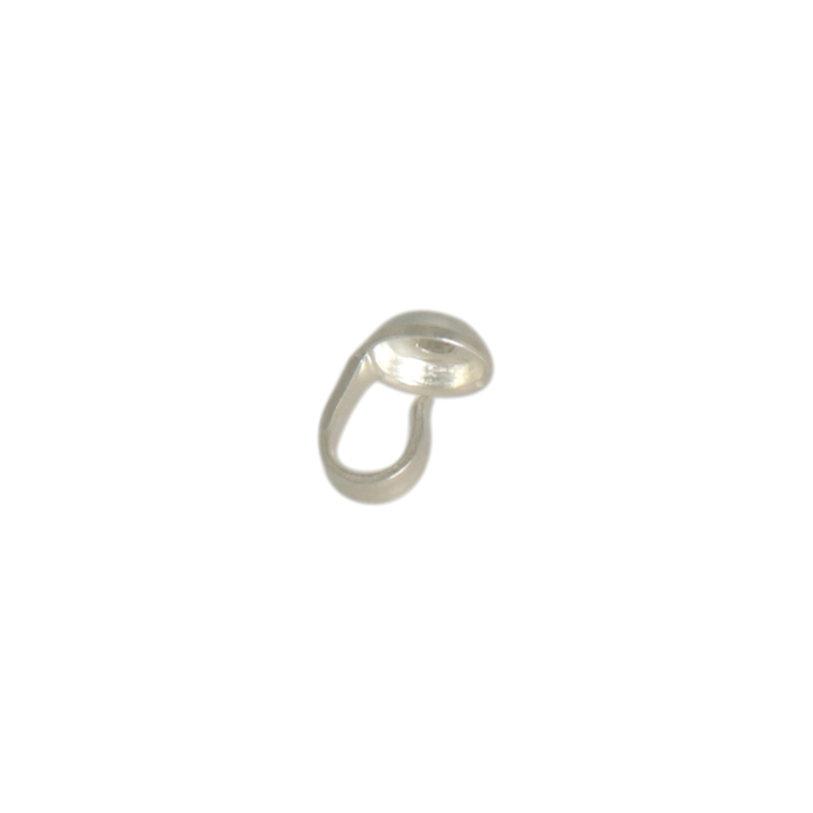 sterling silver clamshell bead tip 4mm | 4pc
