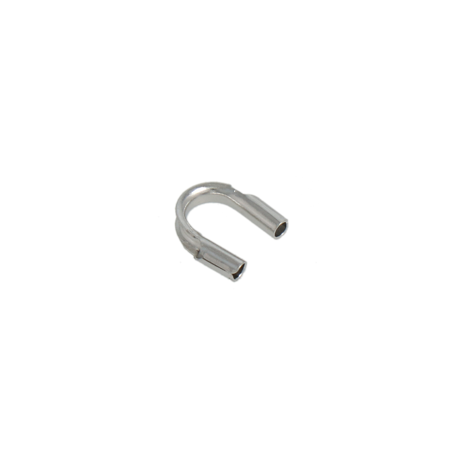 rhodium silver plated wire protectors - wire thickness 1,2mm | 24pc