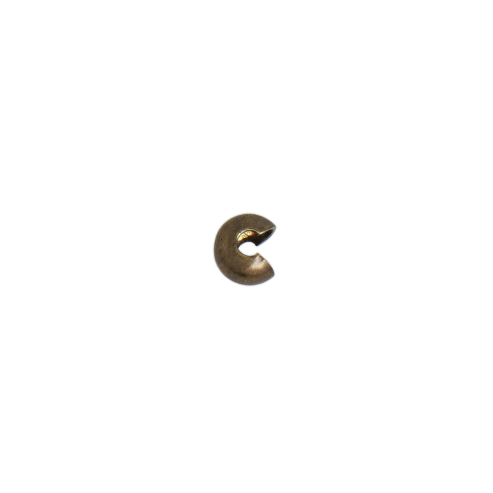 antique bronze plated crimp bead cover 3mm | 72pc