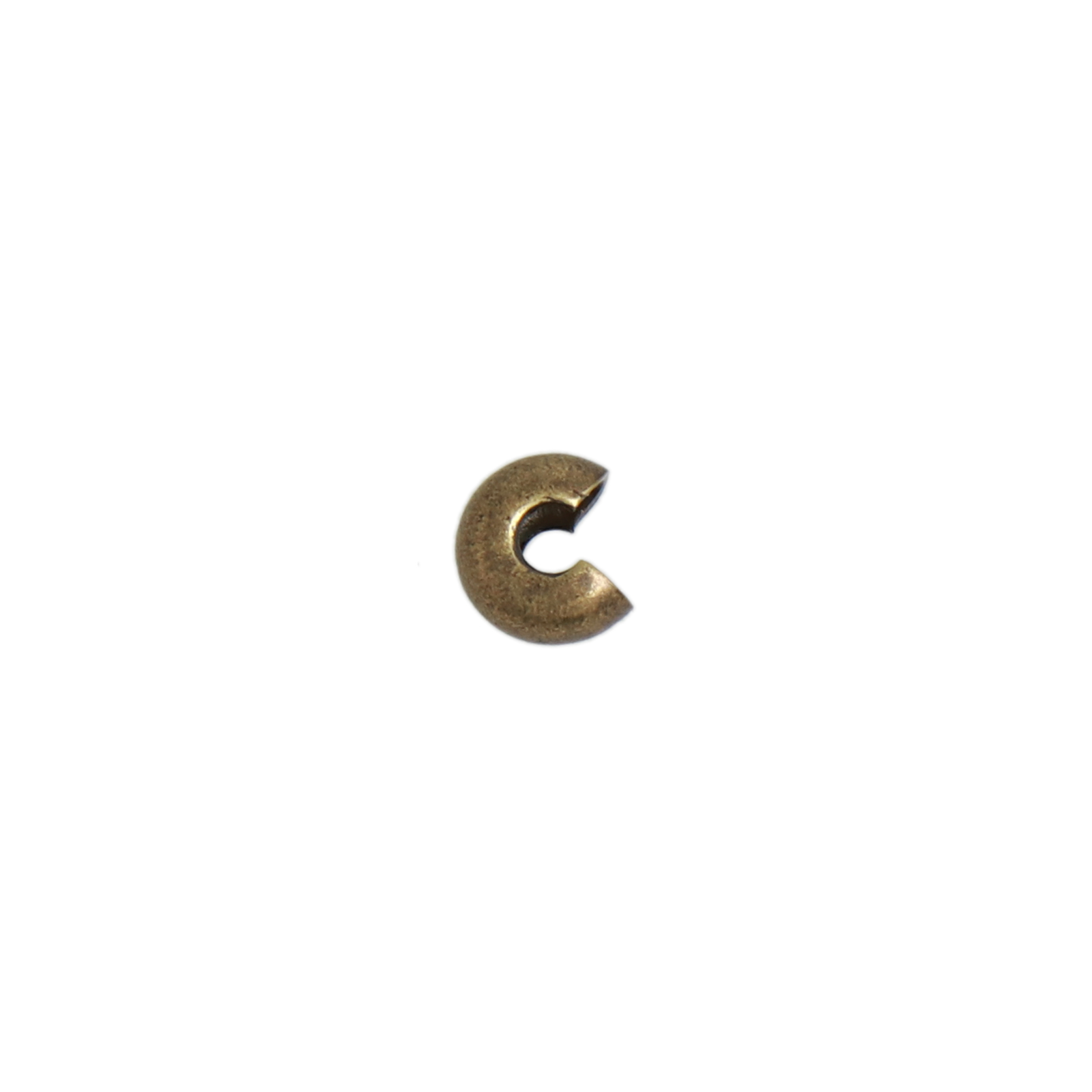 antique bronze plated crimp bead cover 4mm | 48pc