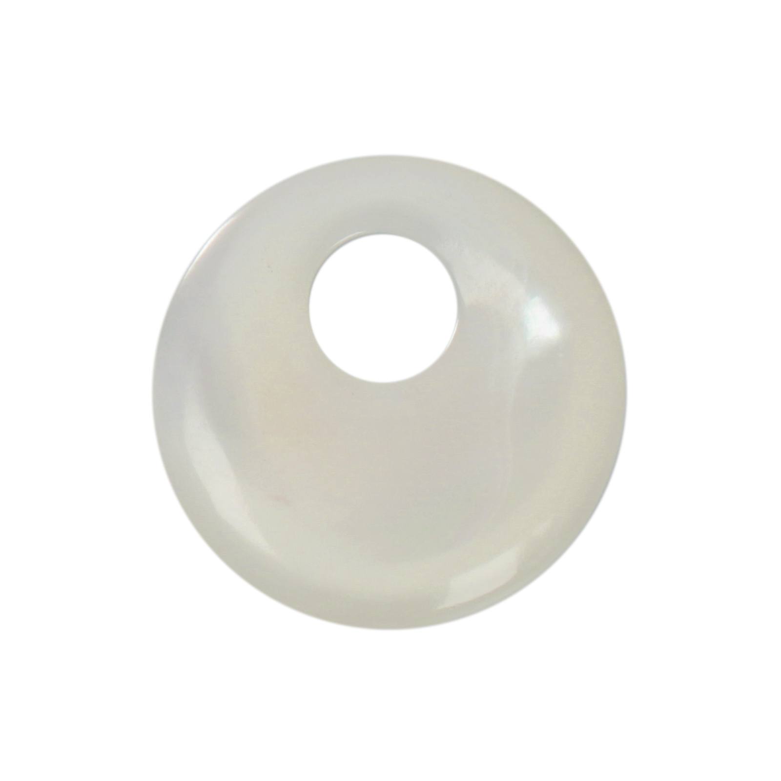 perlmutt anhänger donut weiß 20mm | 1st